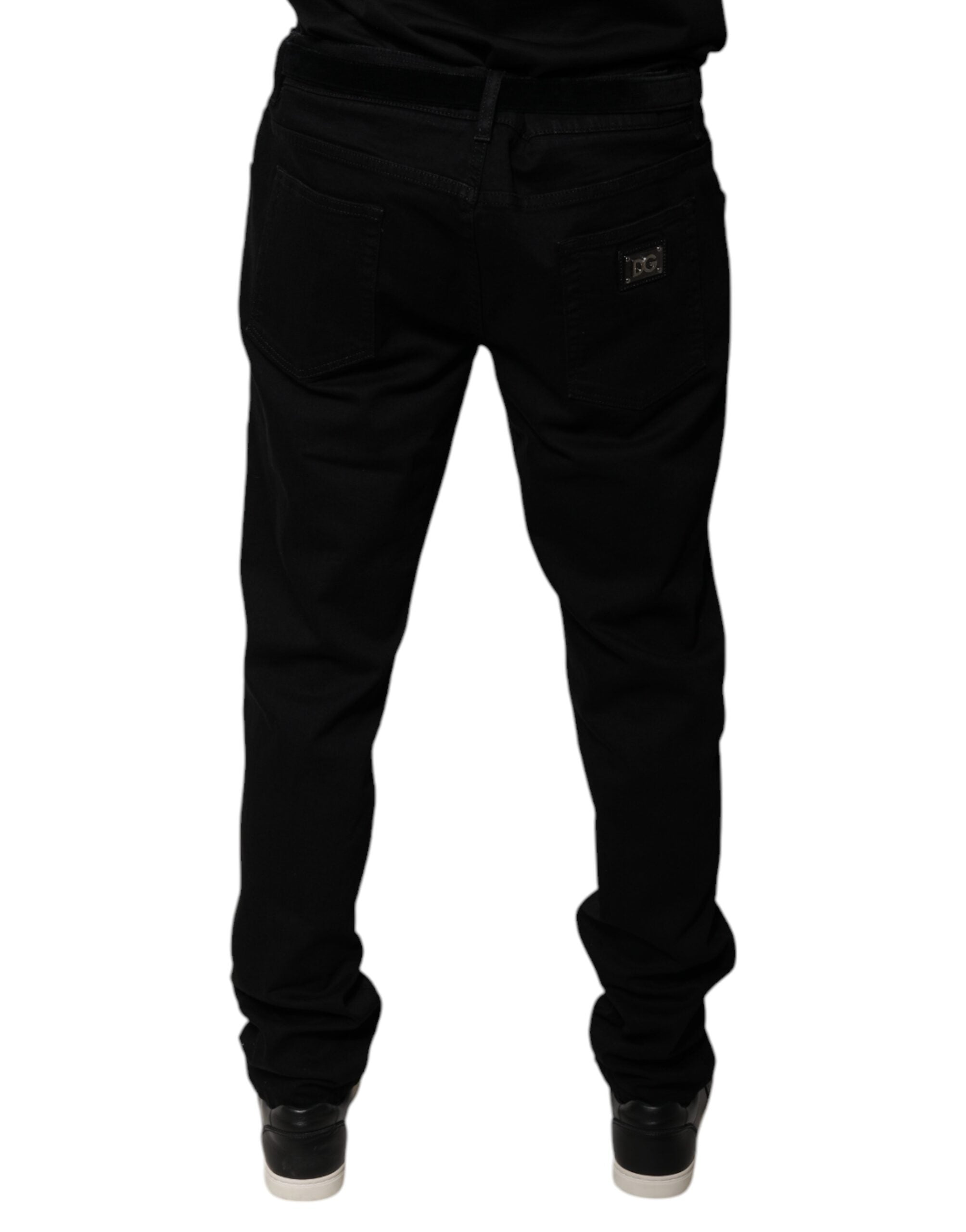 Dolce & Gabbana Black Logo Cotton Stretch Skinny Denim Jeans -   -  Dolce & Gabbana.