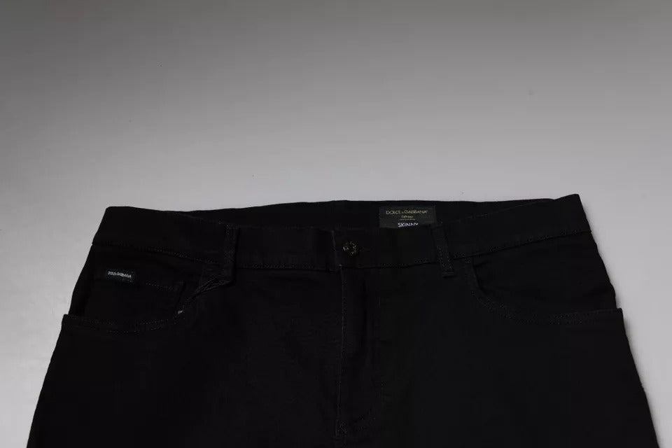 Dolce & Gabbana Black Logo Cotton Stretch Skinny Denim Jeans -   -  Dolce & Gabbana.