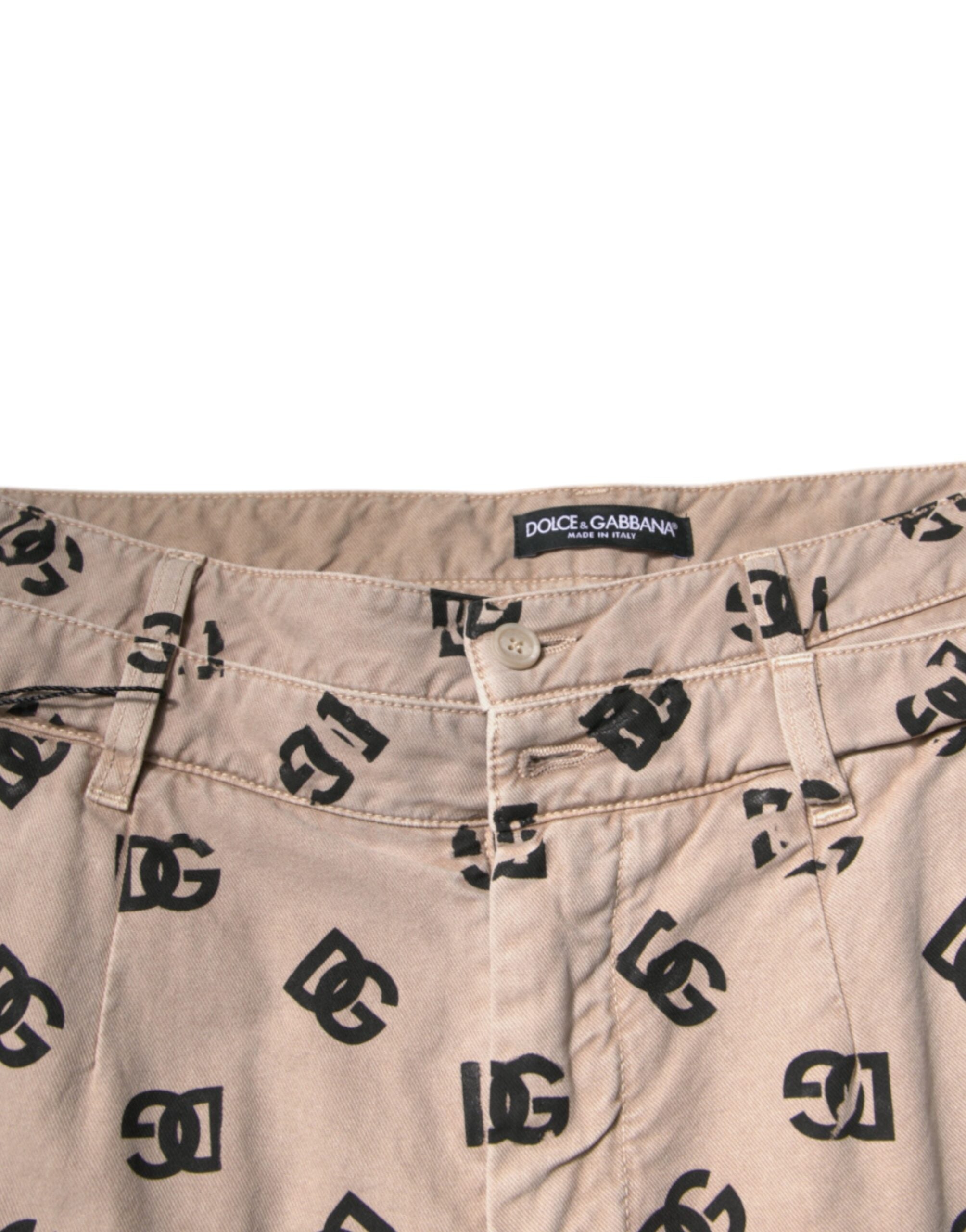 Dolce & Gabbana Beige Logo Cotton Skinny Denim Jeans -   -  Dolce & Gabbana.
