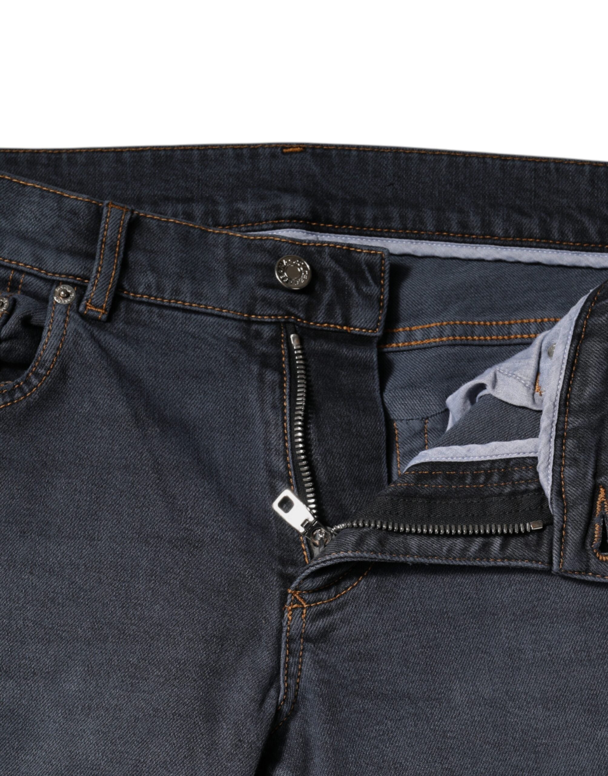 Dolce & Gabbana Dark Gray Cotton Skinny Denim Jeans -   -  Dolce & Gabbana.