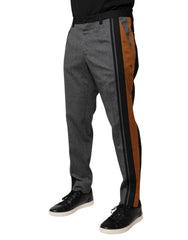 Dolce & Gabbana Multicolor Cotton Tapered Dress Formal Pants -   -  Dolce & Gabbana.