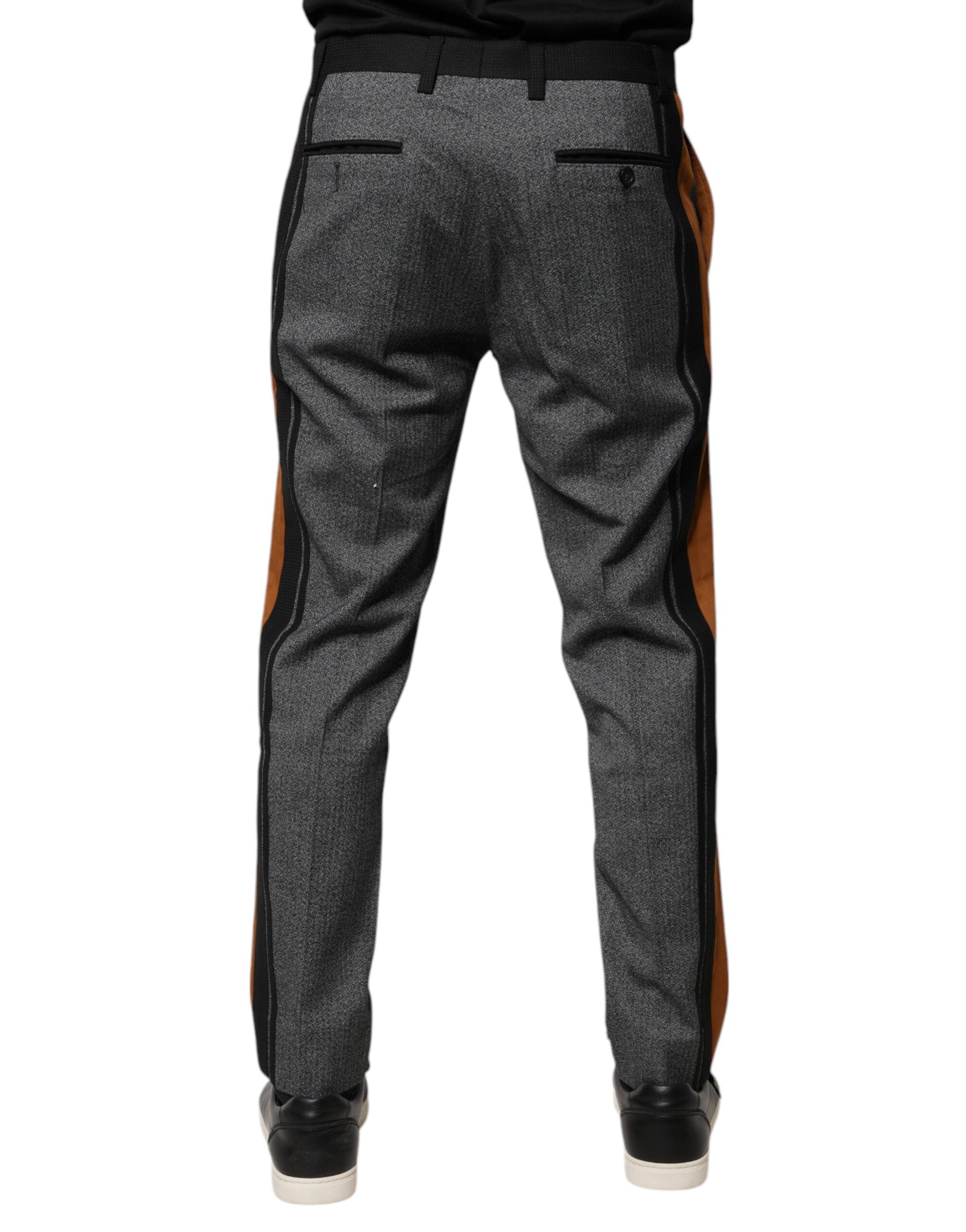 Dolce & Gabbana Multicolor Cotton Tapered Dress Formal Pants -   -  Dolce & Gabbana.
