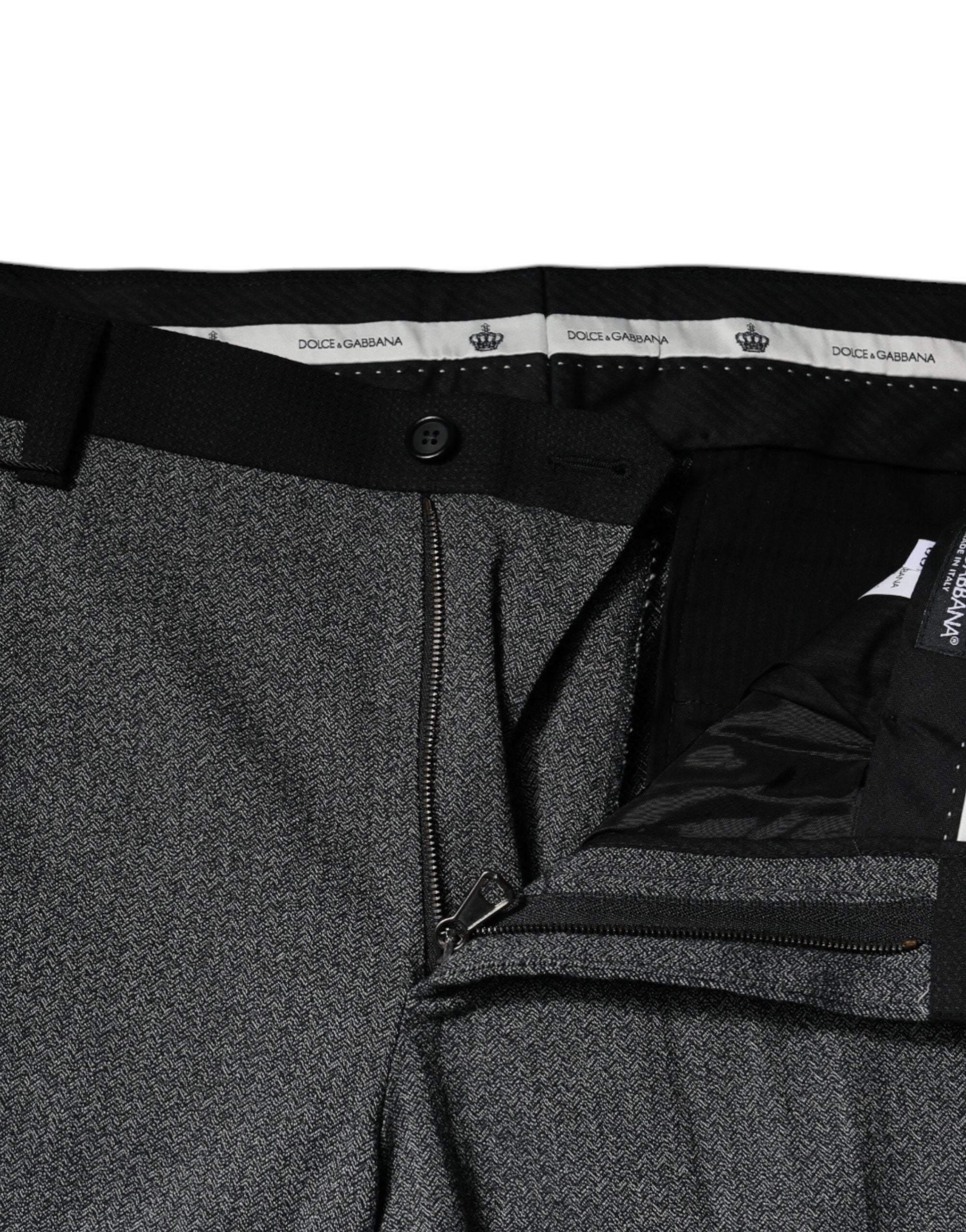 Dolce & Gabbana Multicolor Cotton Tapered Dress Formal Pants -   -  Dolce & Gabbana.