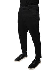 Dolce & Gabbana Black HOUSTON Men Cropped Denim Jeans -   -  Dolce & Gabbana.