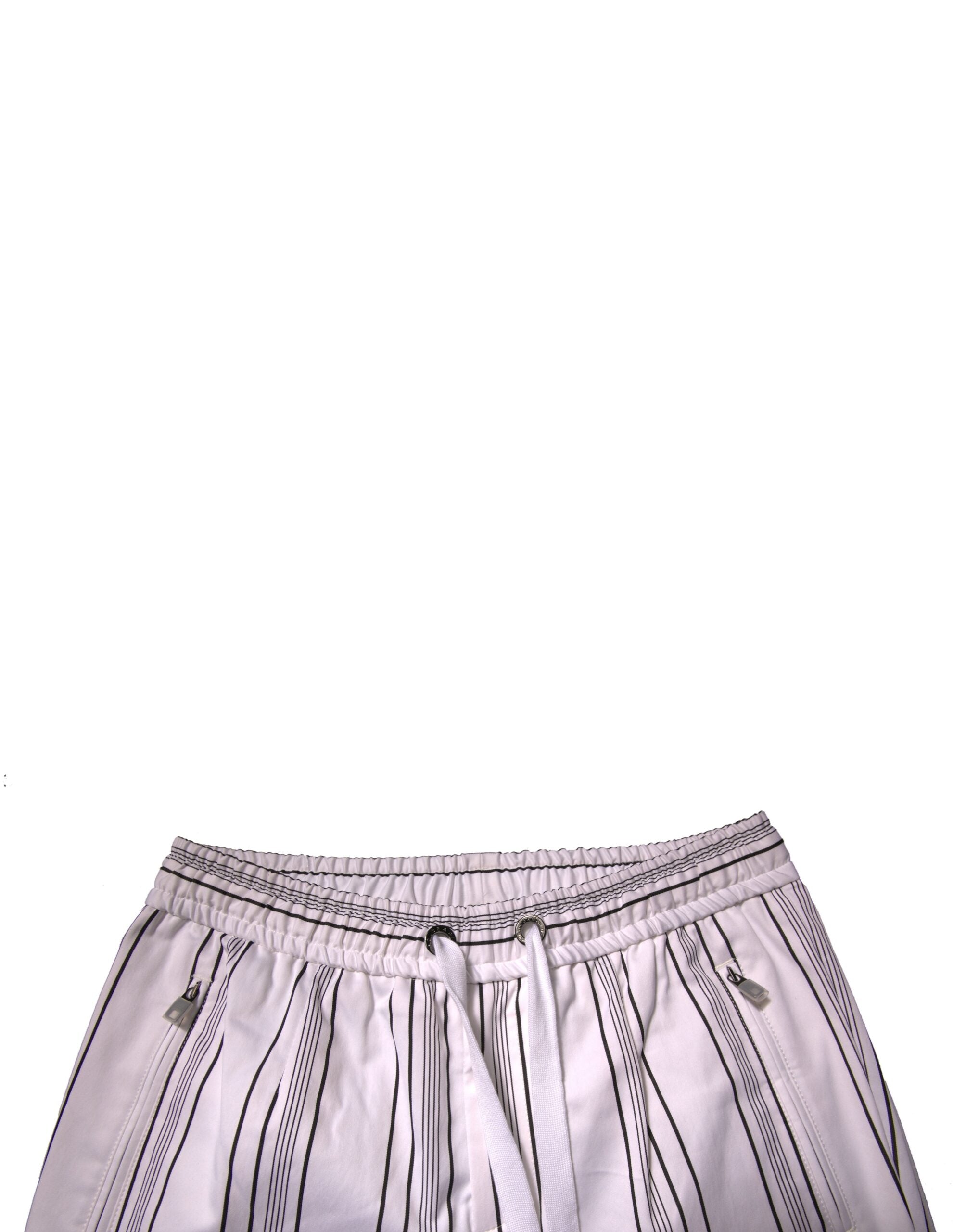 Dolce & Gabbana White Stripe Cotton Dress Skinny Pants -   -  Dolce & Gabbana.