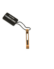 Dolce & Gabbana Gold Tone Brass Crystal Branded Tie Clip Bar -   -  Dolce & Gabbana.