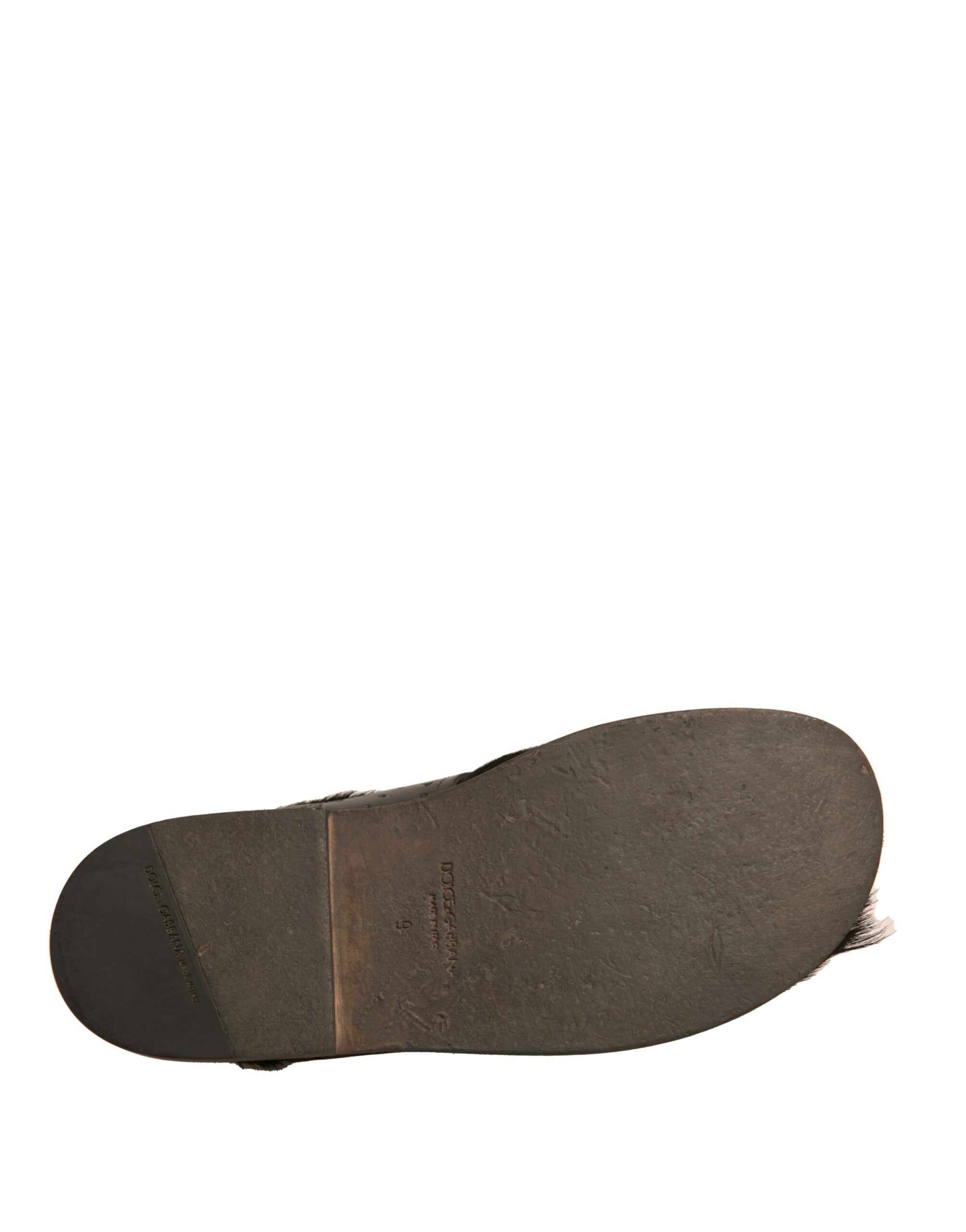 Dolce & Gabbana Green Gazelle Hair Leather Flats Sandals Shoes -   -  Dolce & Gabbana.