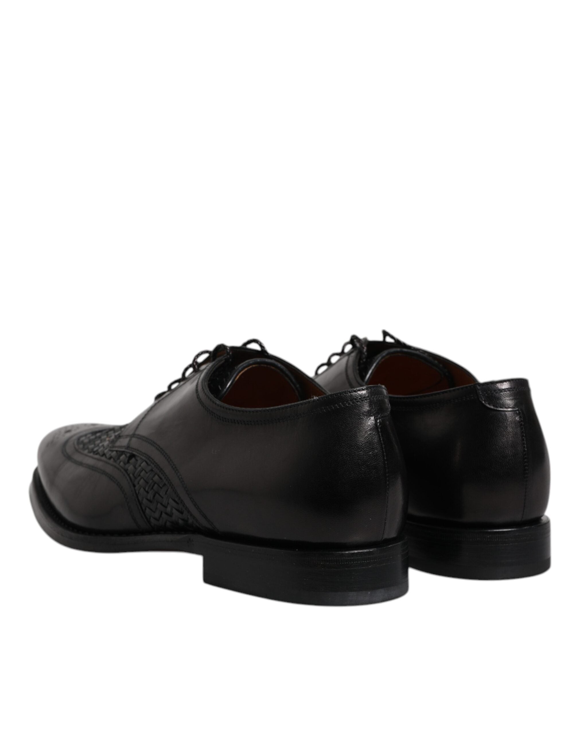 Dolce & Gabbana Black Leather Derby Wingtip Lace Up Formal Dress Shoes -   -  Dolce & Gabbana.