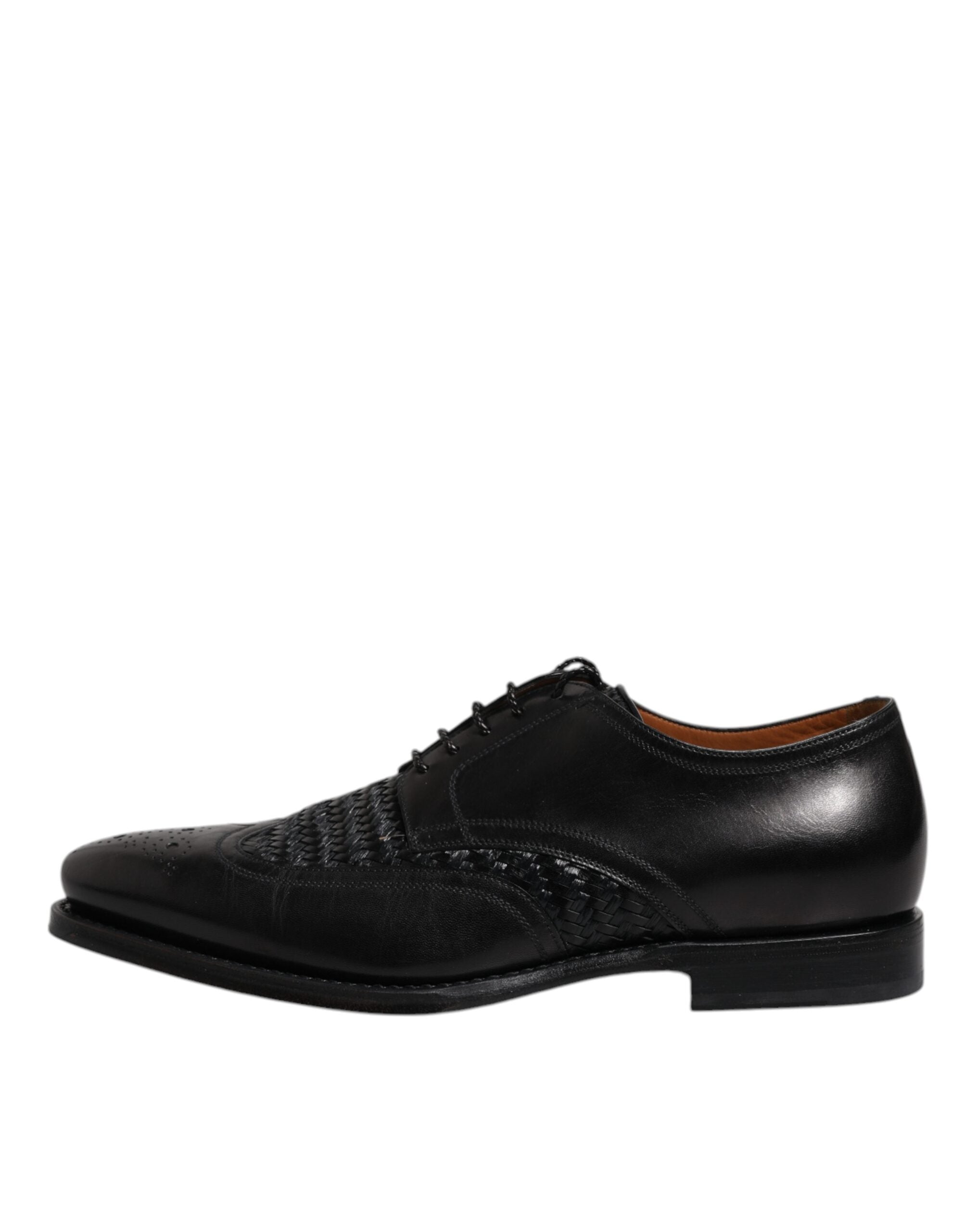 Dolce & Gabbana Black Leather Derby Wingtip Lace Up Formal Dress Shoes -   -  Dolce & Gabbana.
