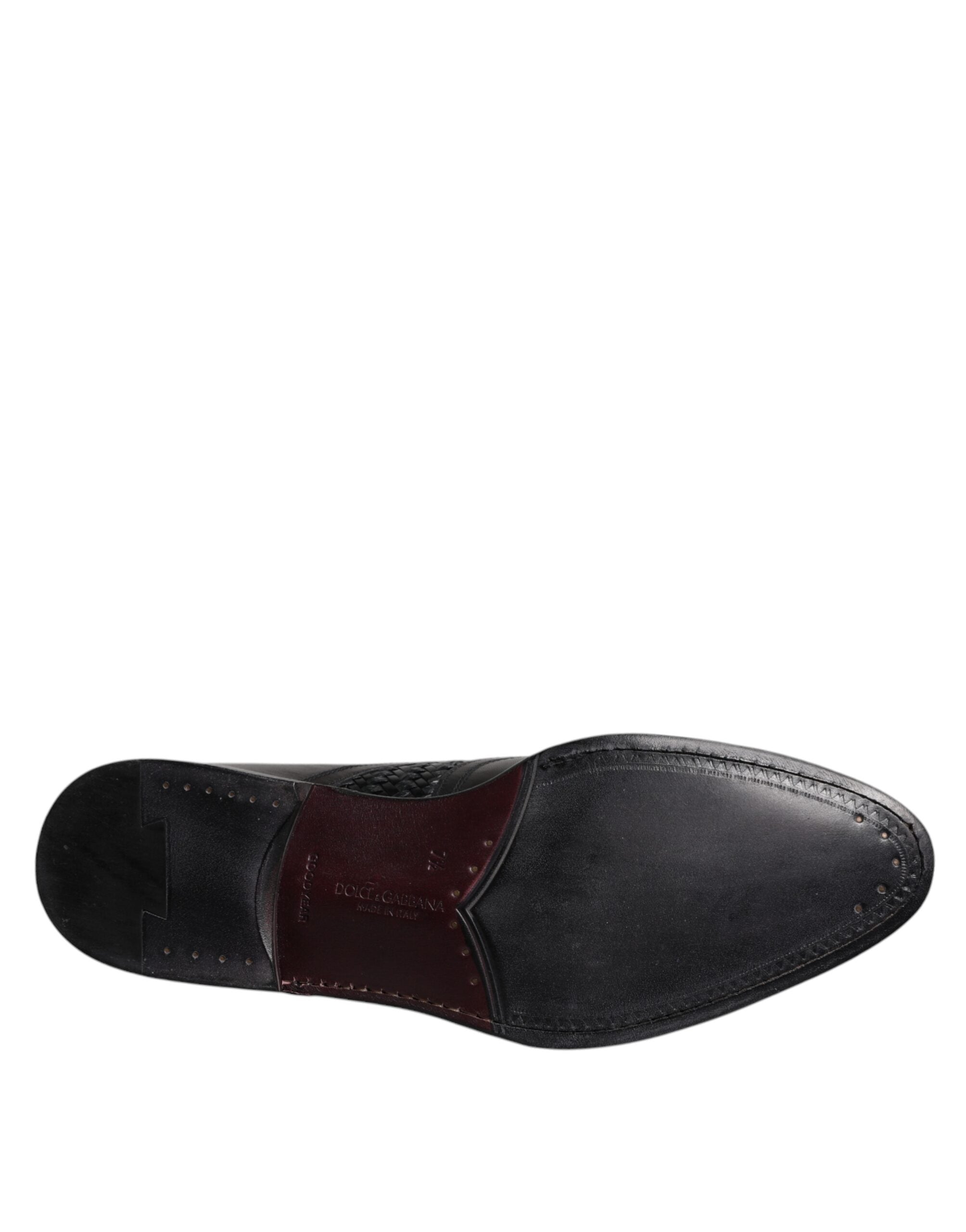 Dolce & Gabbana Black Leather Derby Wingtip Lace Up Formal Dress Shoes -   -  Dolce & Gabbana.