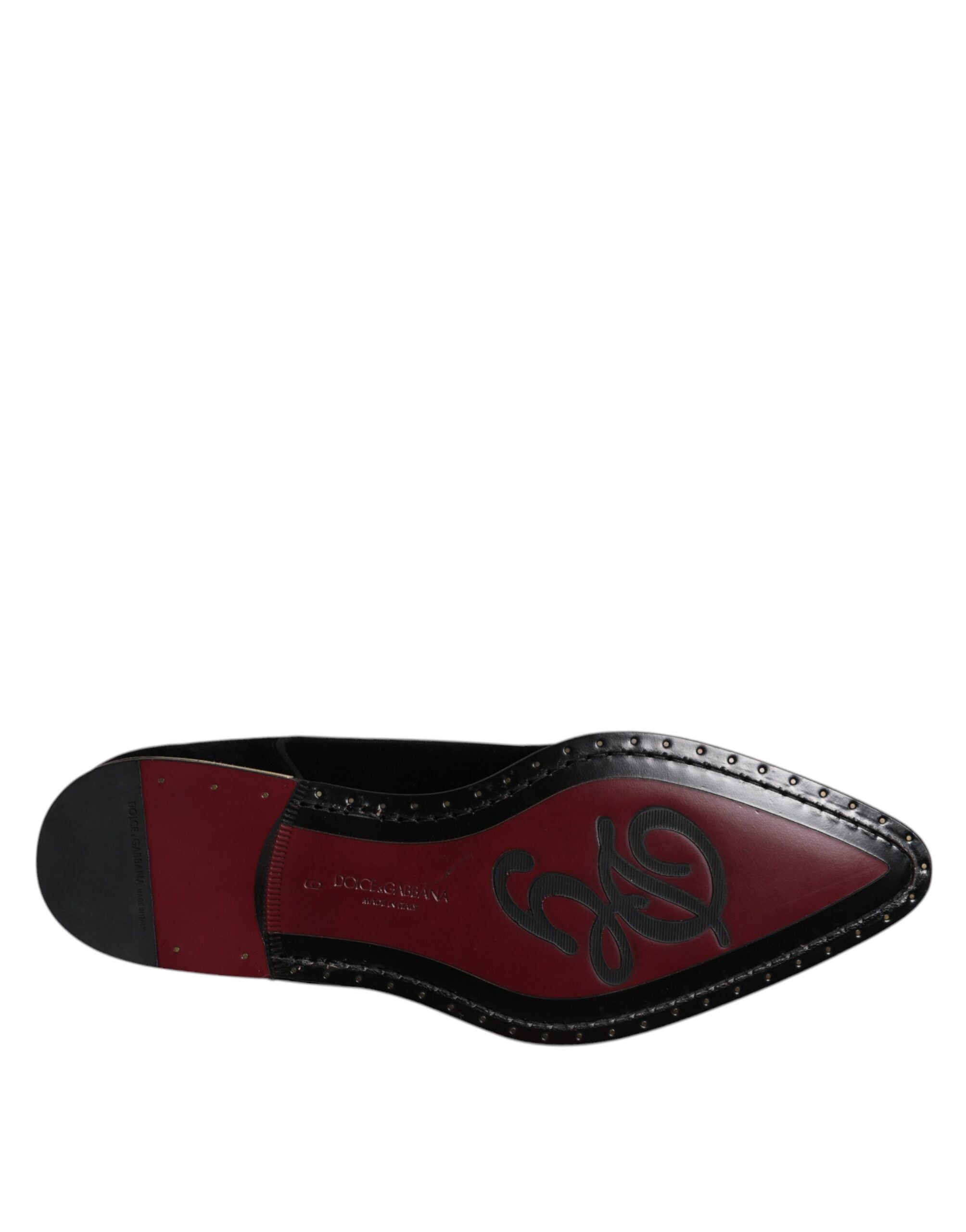 Dolce & Gabbana Black Velvet Cotton Lace Up Derby Shoes -   -  Dolce & Gabbana.