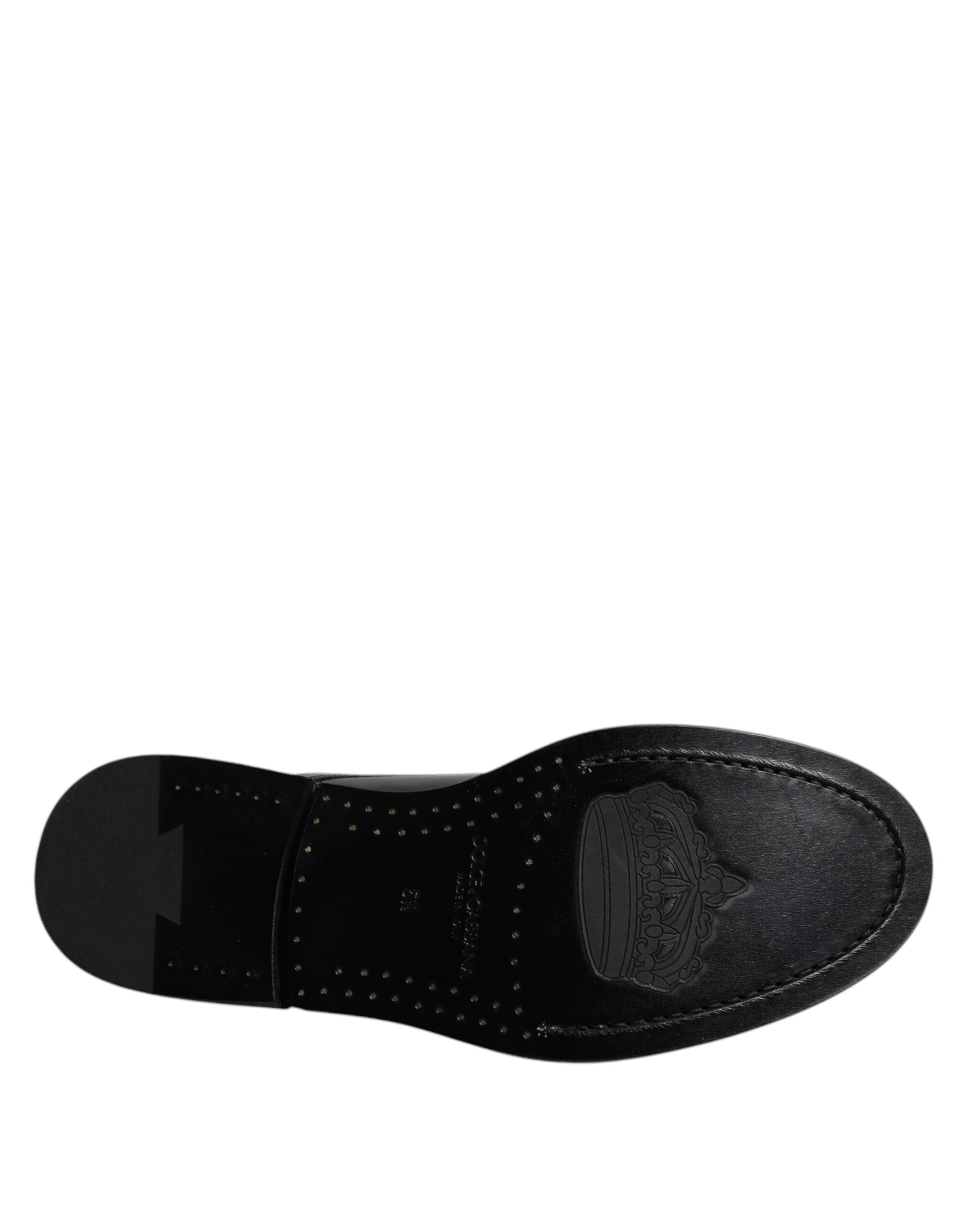 Dolce & Gabbana Black Patent Leather Derby Lace Up Formal Dress Shoes -   -  Dolce & Gabbana.