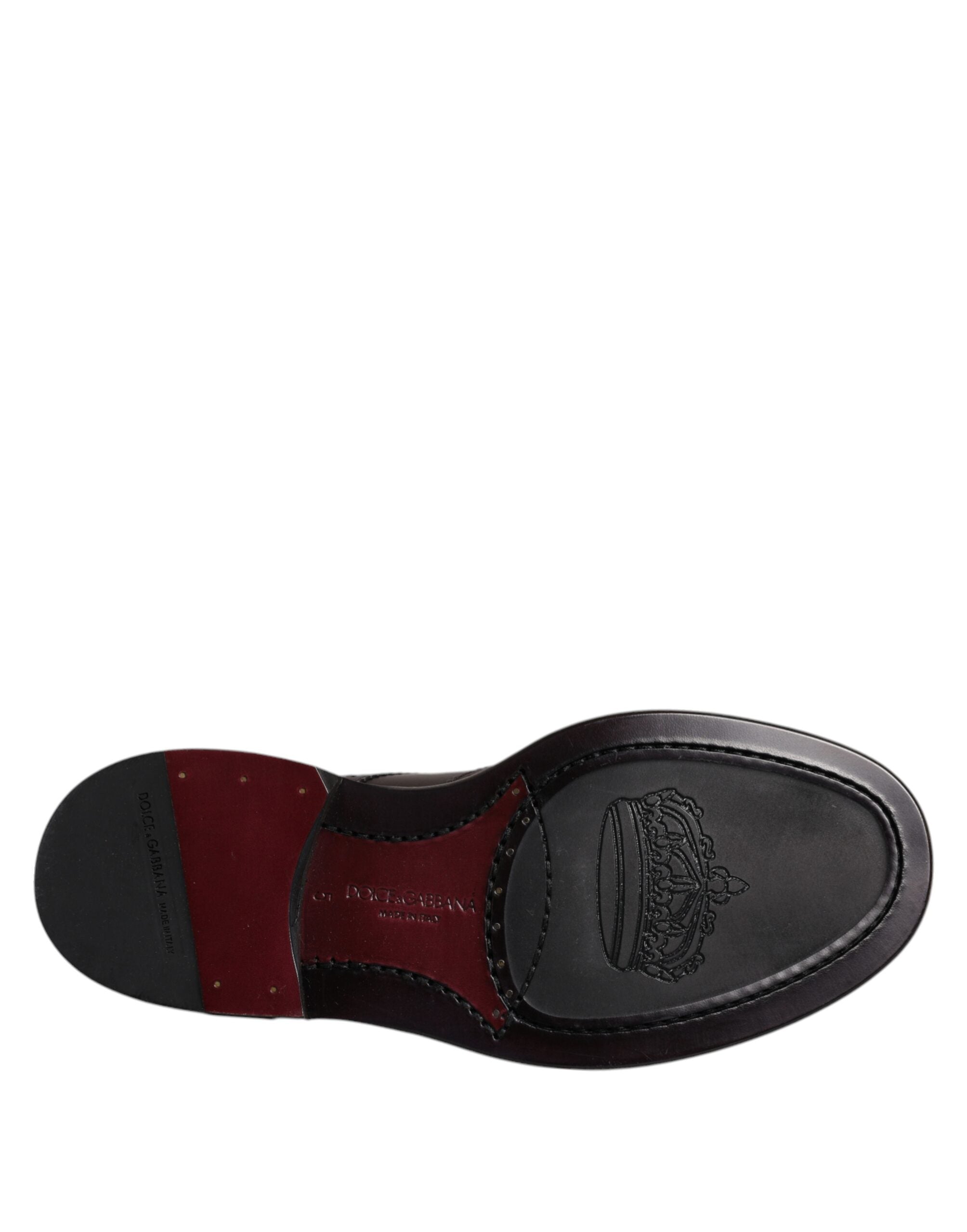 Dolce & Gabbana Brown Leather Derby Wingtip Lace Up Formal Dress Shoes -   -  Dolce & Gabbana.