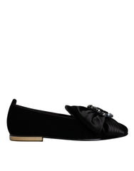Dolce & Gabbana Black Crystal Flats Men Loafers Dress Shoes -   -  Dolce & Gabbana.