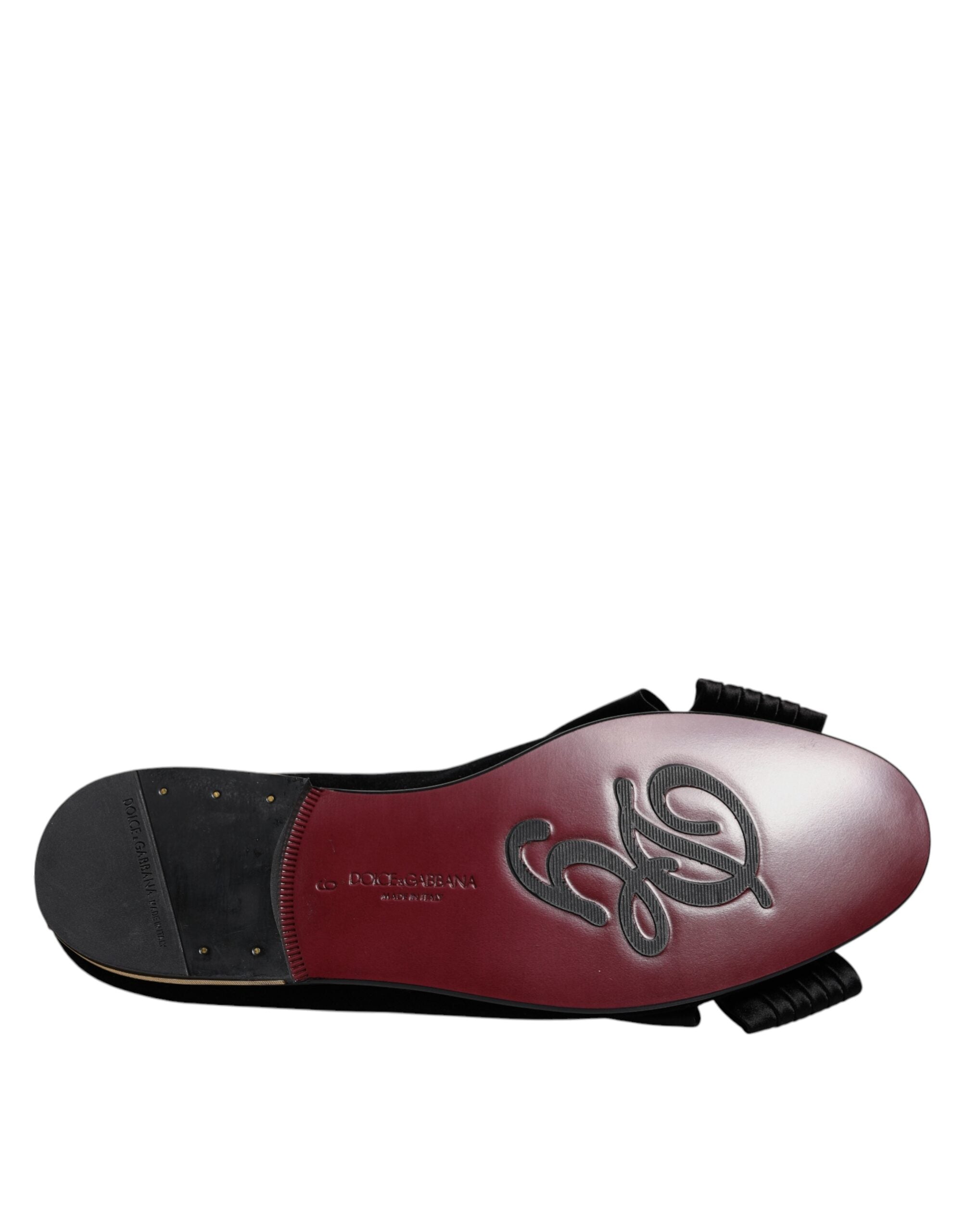 Dolce & Gabbana Black Crystal Flats Men Loafers Dress Shoes -   -  Dolce & Gabbana.