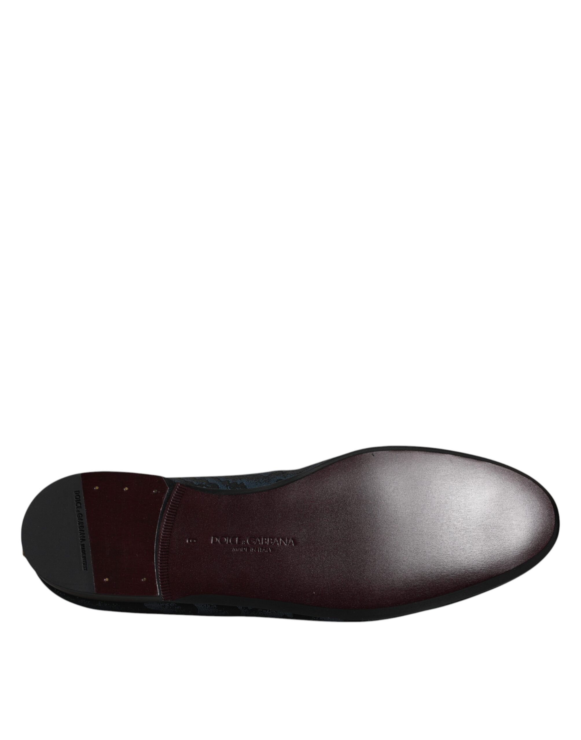 Dolce & Gabbana Blue Black Flats Men Loafers Dress Shoes -   -  Dolce & Gabbana.