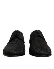Dolce & Gabbana Black Jacquard Lace Up Derby Dress Shoes -   -  Dolce & Gabbana.