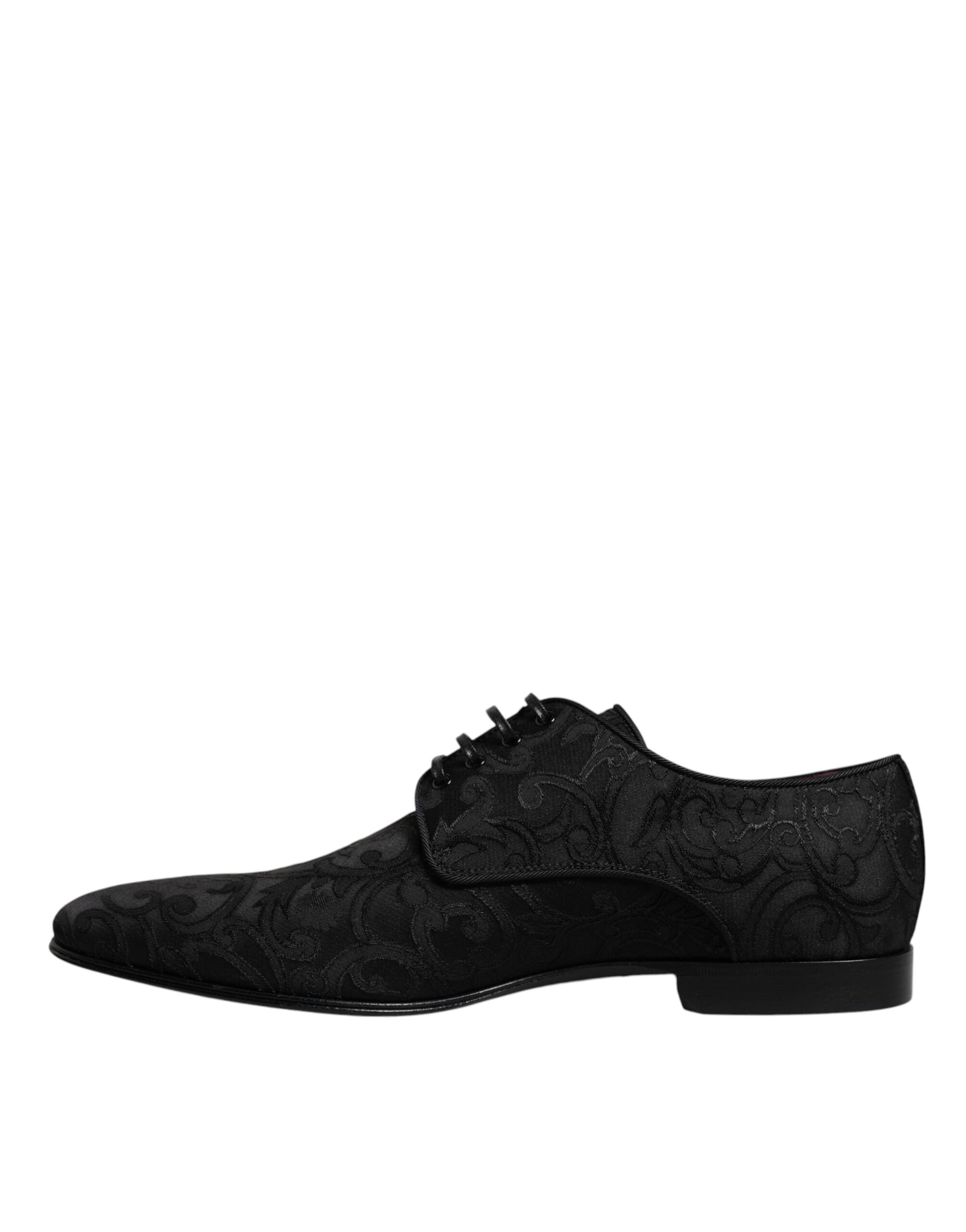 Dolce & Gabbana Black Jacquard Lace Up Derby Dress Shoes -   -  Dolce & Gabbana.