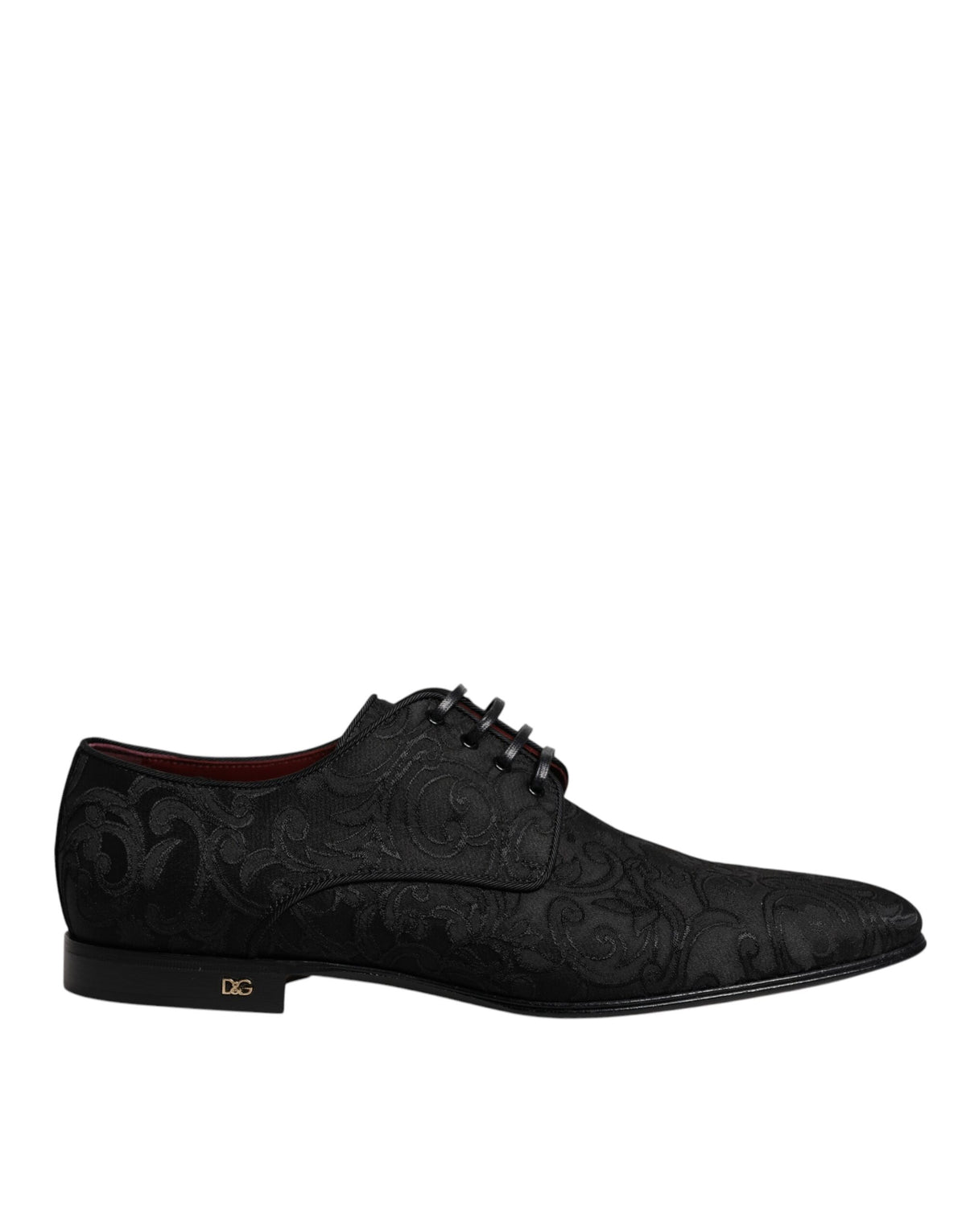 Dolce & Gabbana Black Jacquard Lace Up Derby Dress Shoes -   -  Dolce & Gabbana.