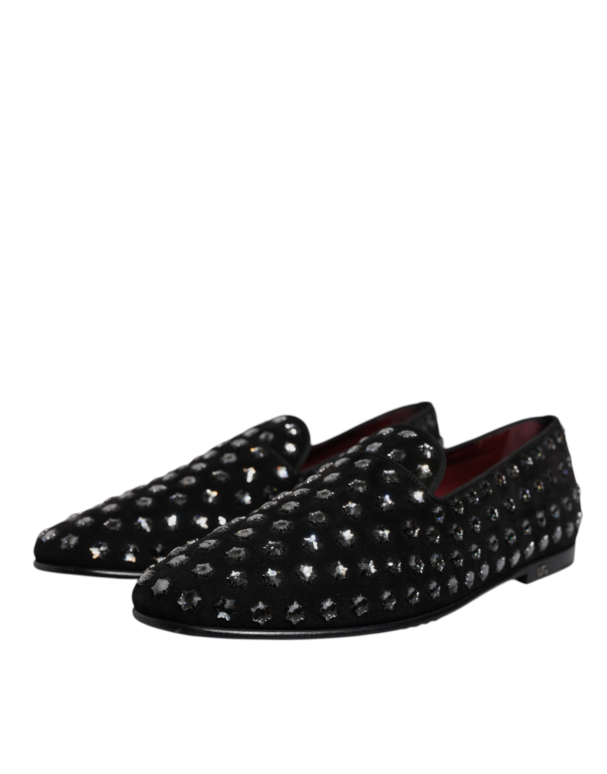 Dolce & Gabbana Black Crystal Embellished Loafers Dress Shoes -   -  Dolce & Gabbana.
