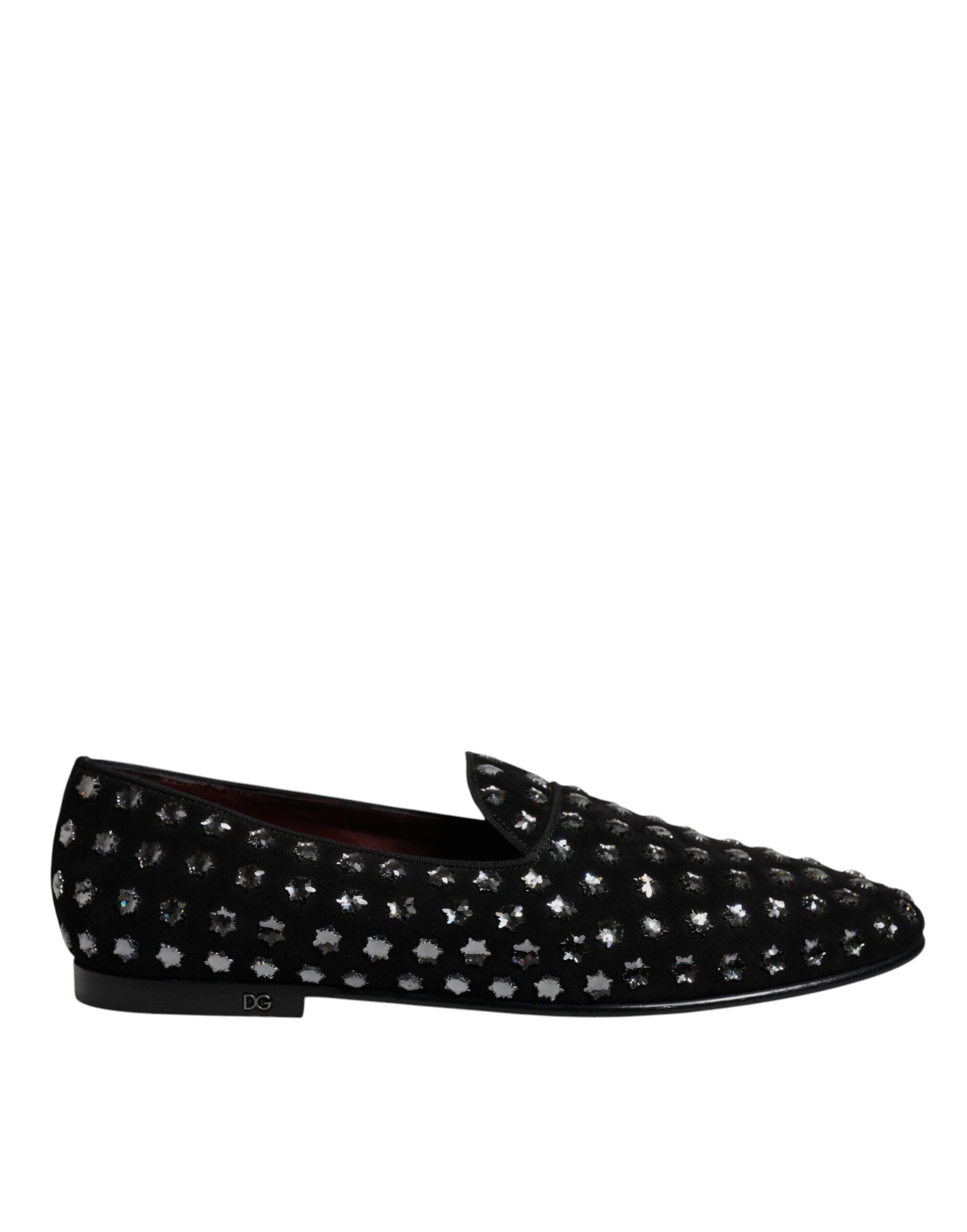 Dolce & Gabbana Black Crystal Embellished Loafers Dress Shoes -   -  Dolce & Gabbana.