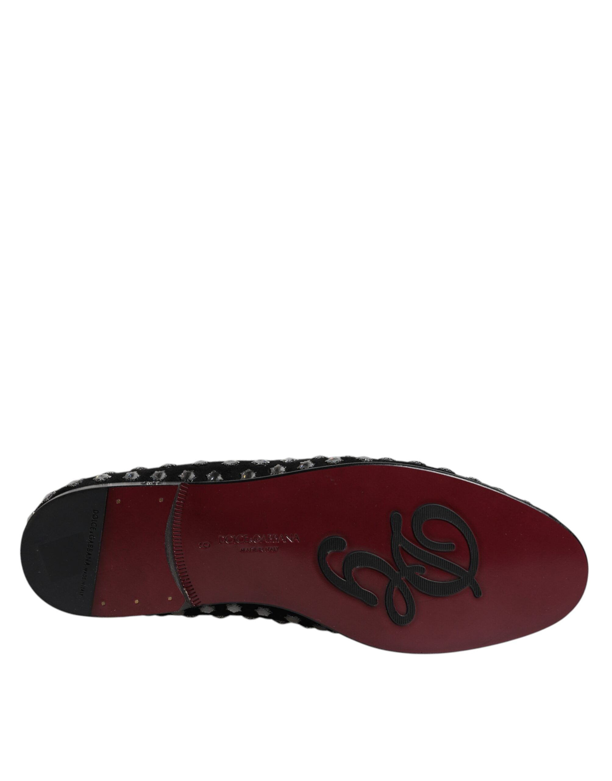 Dolce & Gabbana Black Crystal Embellished Loafers Dress Shoes -   -  Dolce & Gabbana.