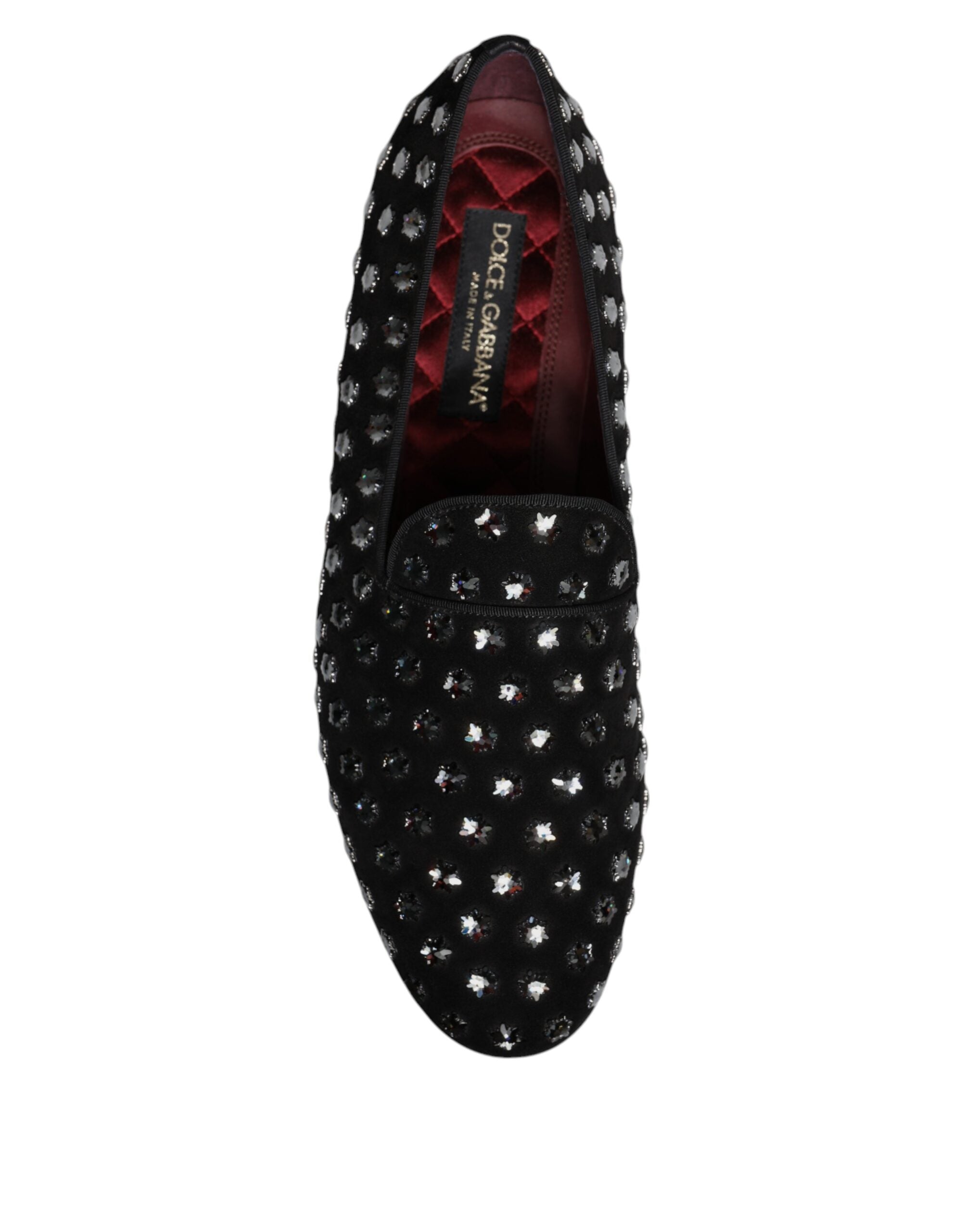 Dolce & Gabbana Black Crystal Embellished Loafers Dress Shoes -   -  Dolce & Gabbana.