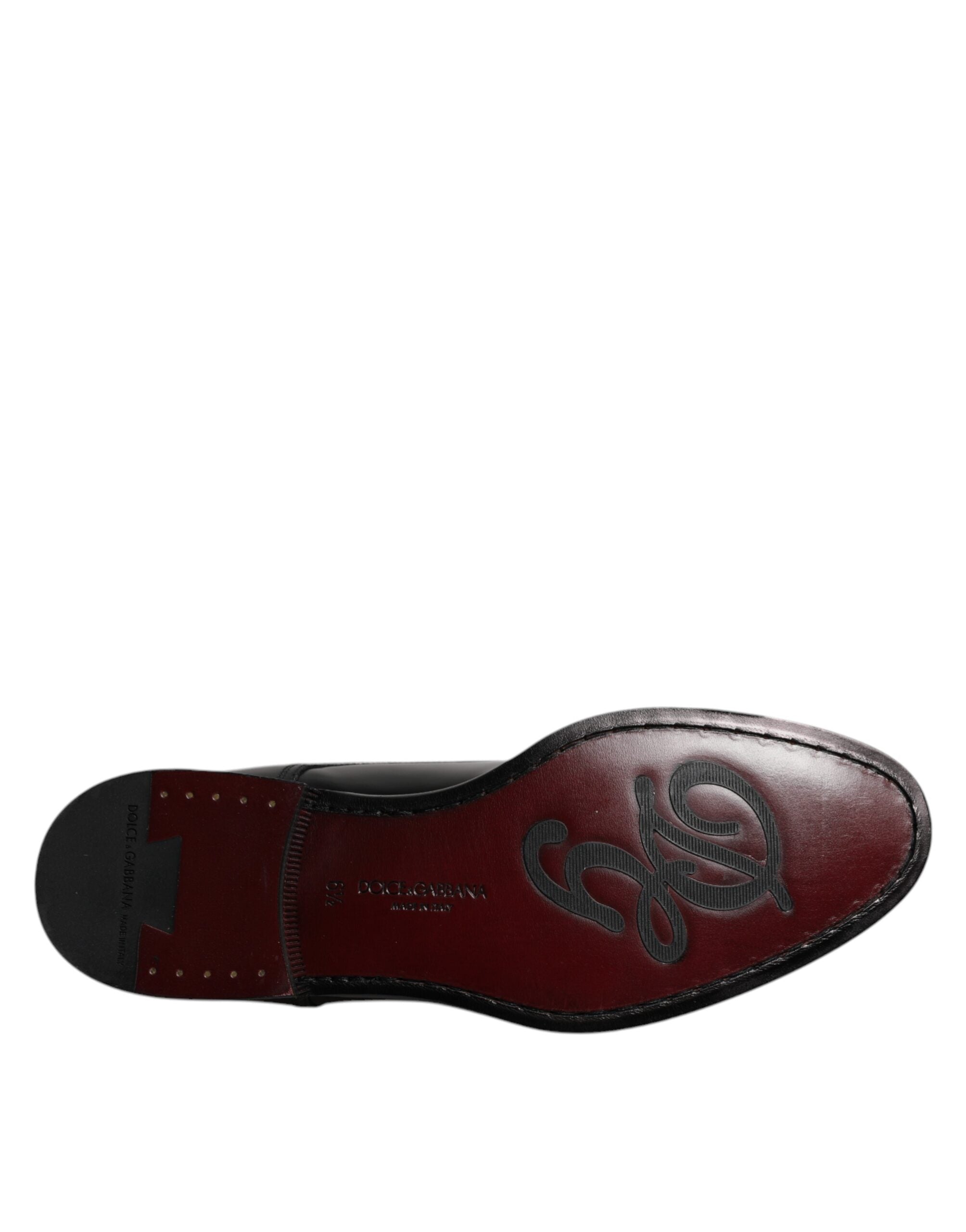 Dolce & Gabbana Black Calfskin Leather Derby Lace Up Formal Dress Shoes -   -  Dolce & Gabbana.