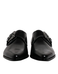 Dolce & Gabbana Black Leather Monk Strap Derby Formal Shoes -   -  Dolce & Gabbana.