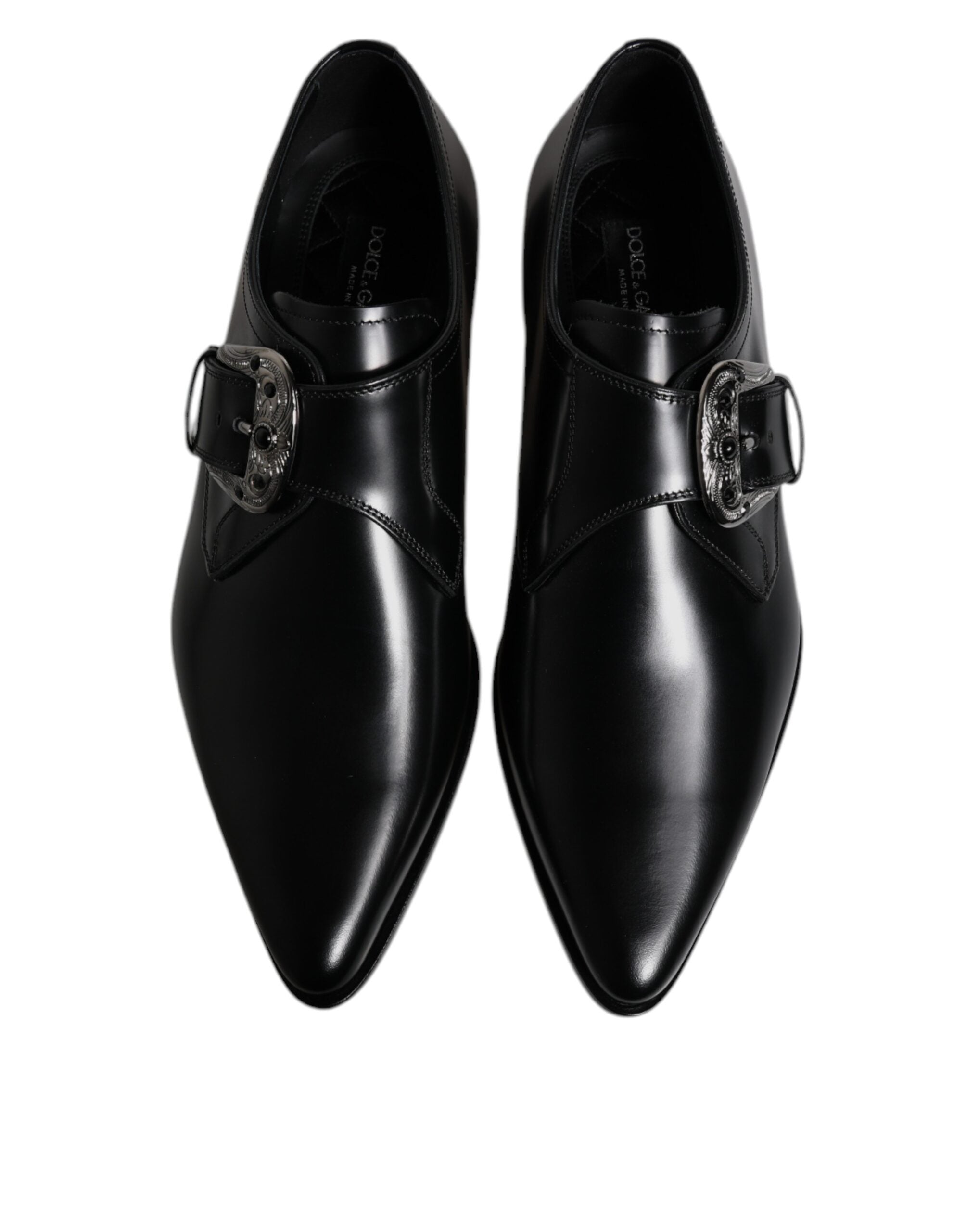Dolce & Gabbana Black Leather Monk Strap Derby Formal Shoes -   -  Dolce & Gabbana.