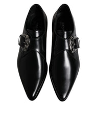 Dolce & Gabbana Black Leather Monk Strap Derby Formal Shoes -   -  Dolce & Gabbana.