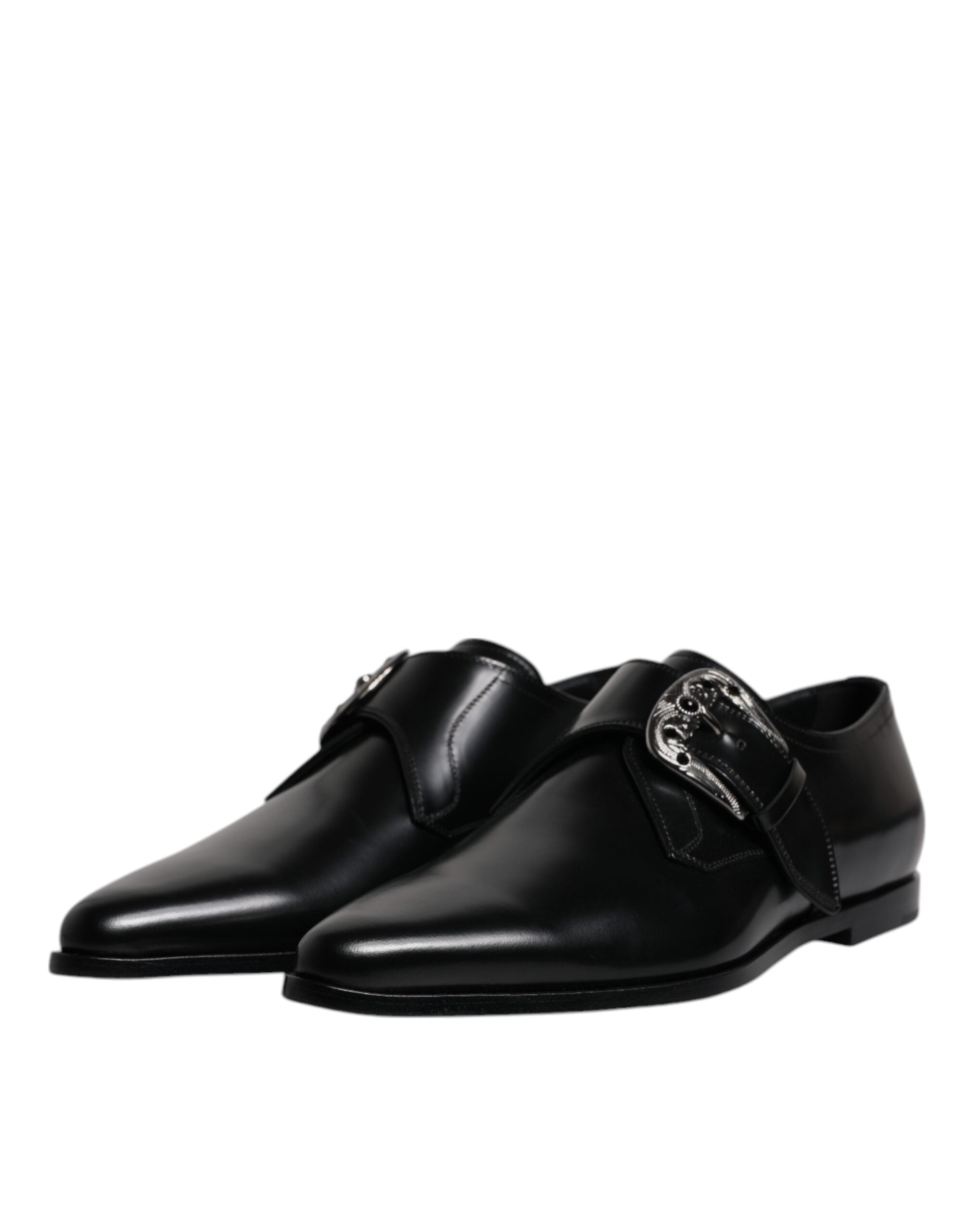 Dolce & Gabbana Black Leather Monk Strap Derby Formal Shoes -   -  Dolce & Gabbana.