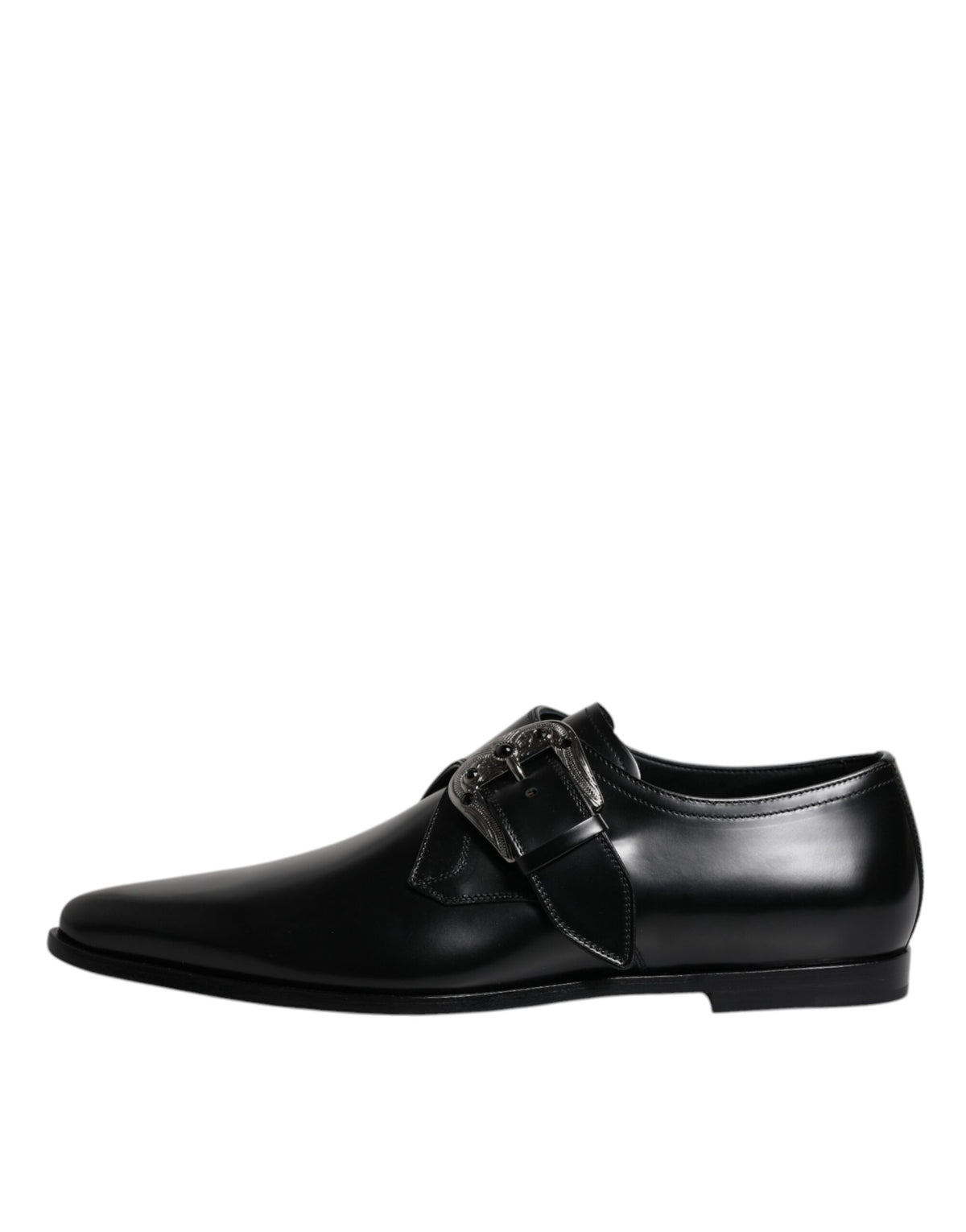Dolce & Gabbana Black Leather Monk Strap Derby Formal Shoes -   -  Dolce & Gabbana.