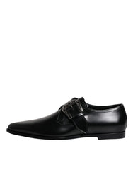 Dolce & Gabbana Black Leather Monk Strap Derby Formal Shoes -   -  Dolce & Gabbana.