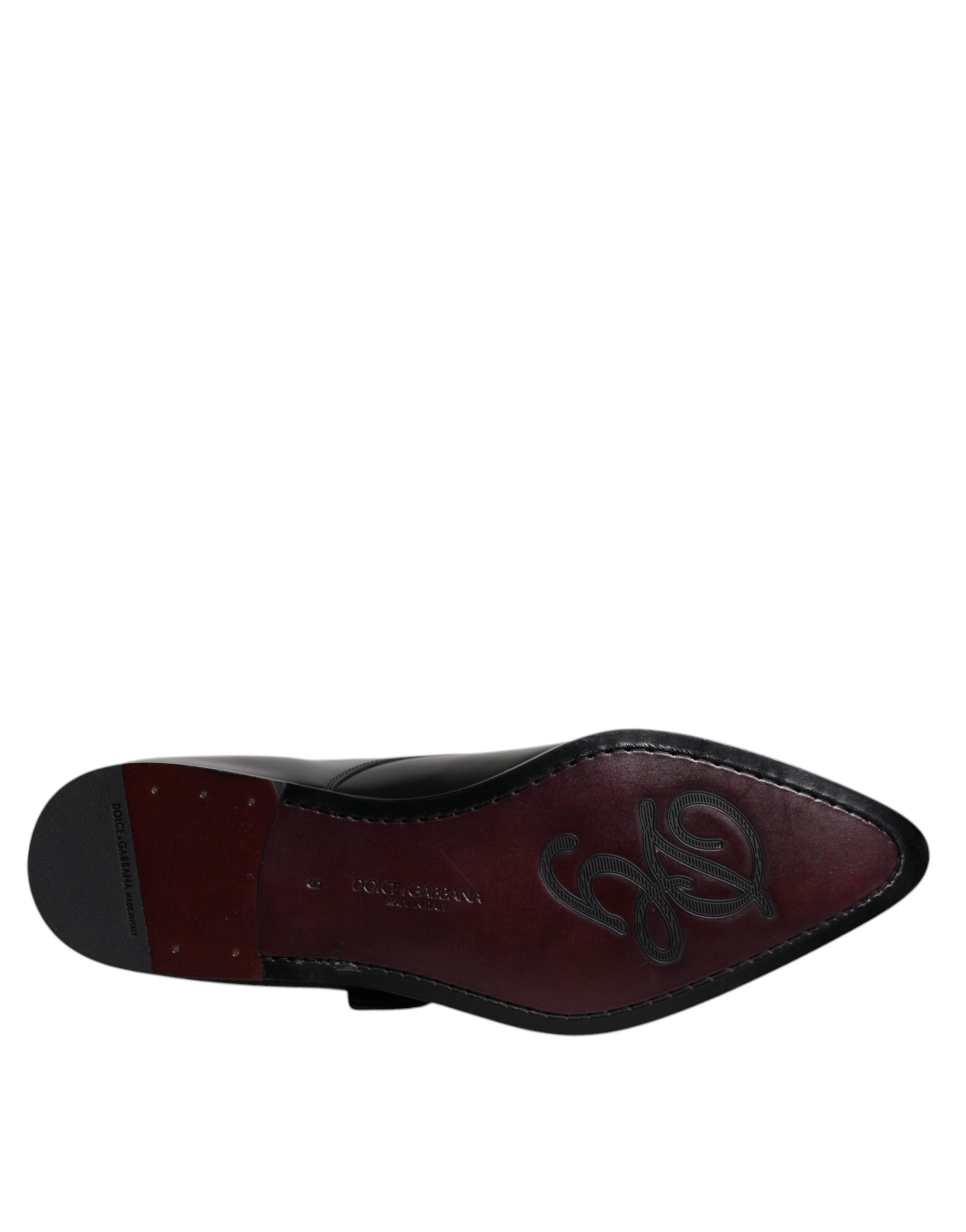 Dolce & Gabbana Black Leather Monk Strap Derby Formal Shoes -   -  Dolce & Gabbana.