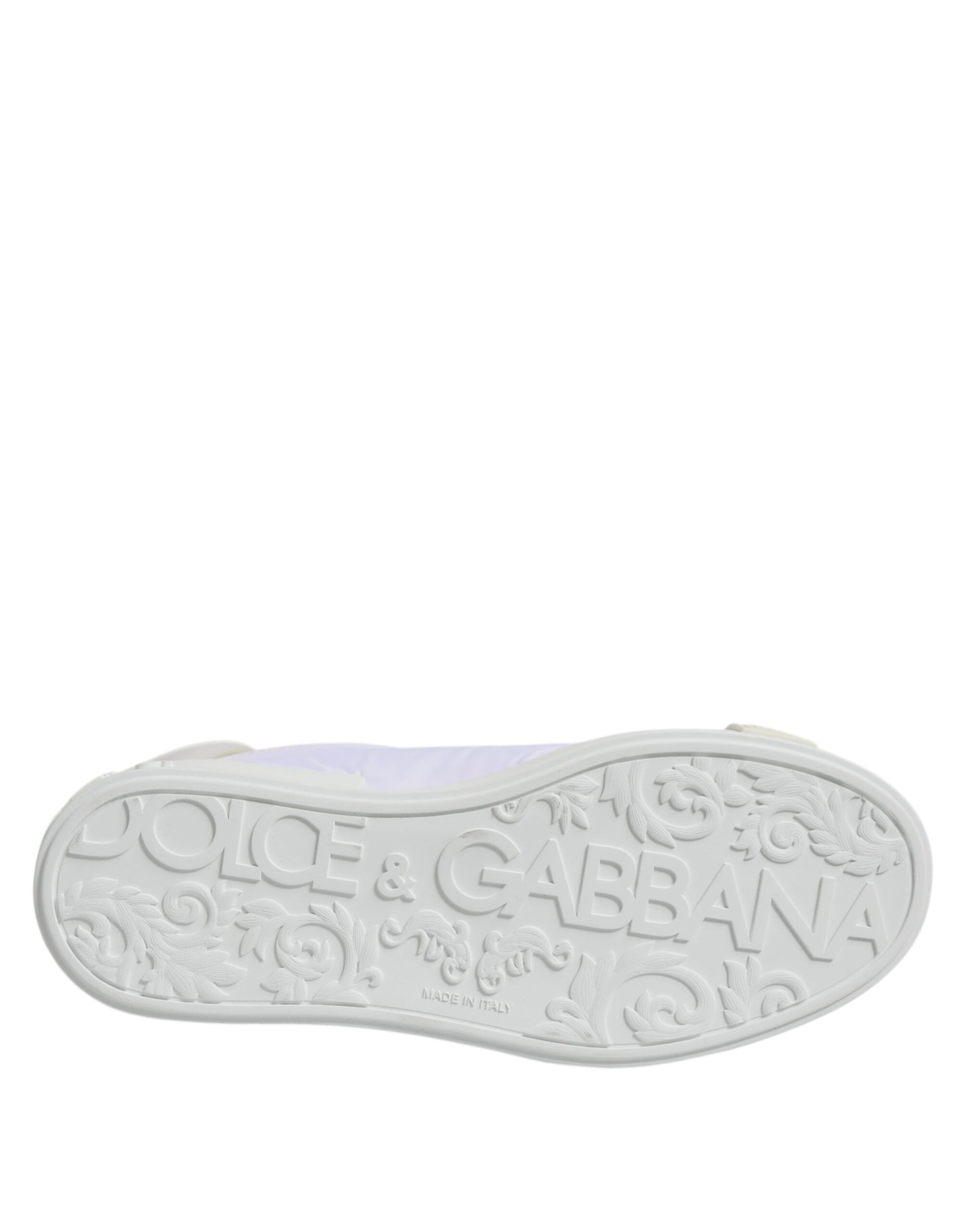 Dolce & Gabbana White Nylon Leather Low Top Sneakers Shoes -   -  Dolce & Gabbana.