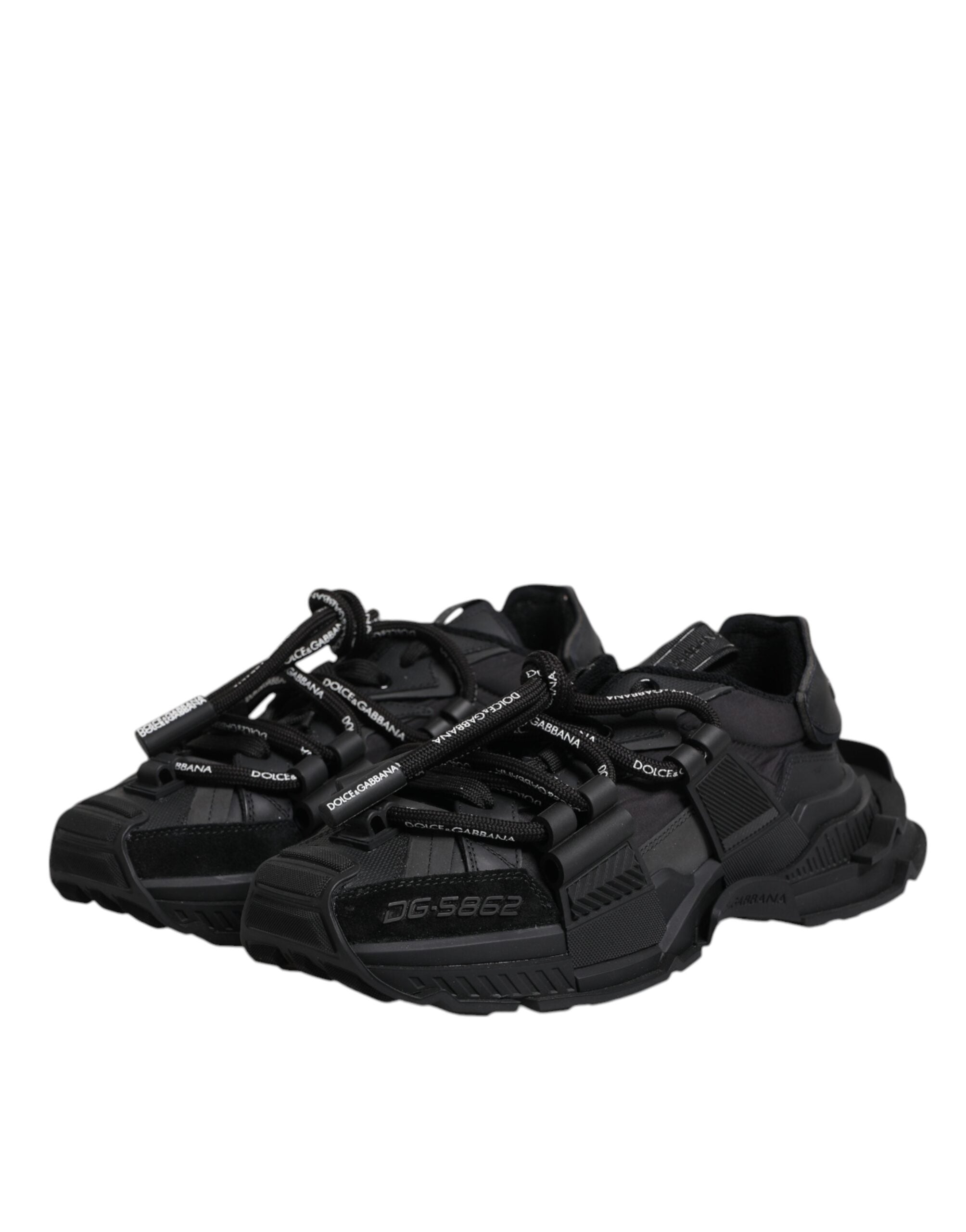 Dolce & Gabbana Black Low Top Space Lace Up Sneakers Shoes -   -  Dolce & Gabbana.