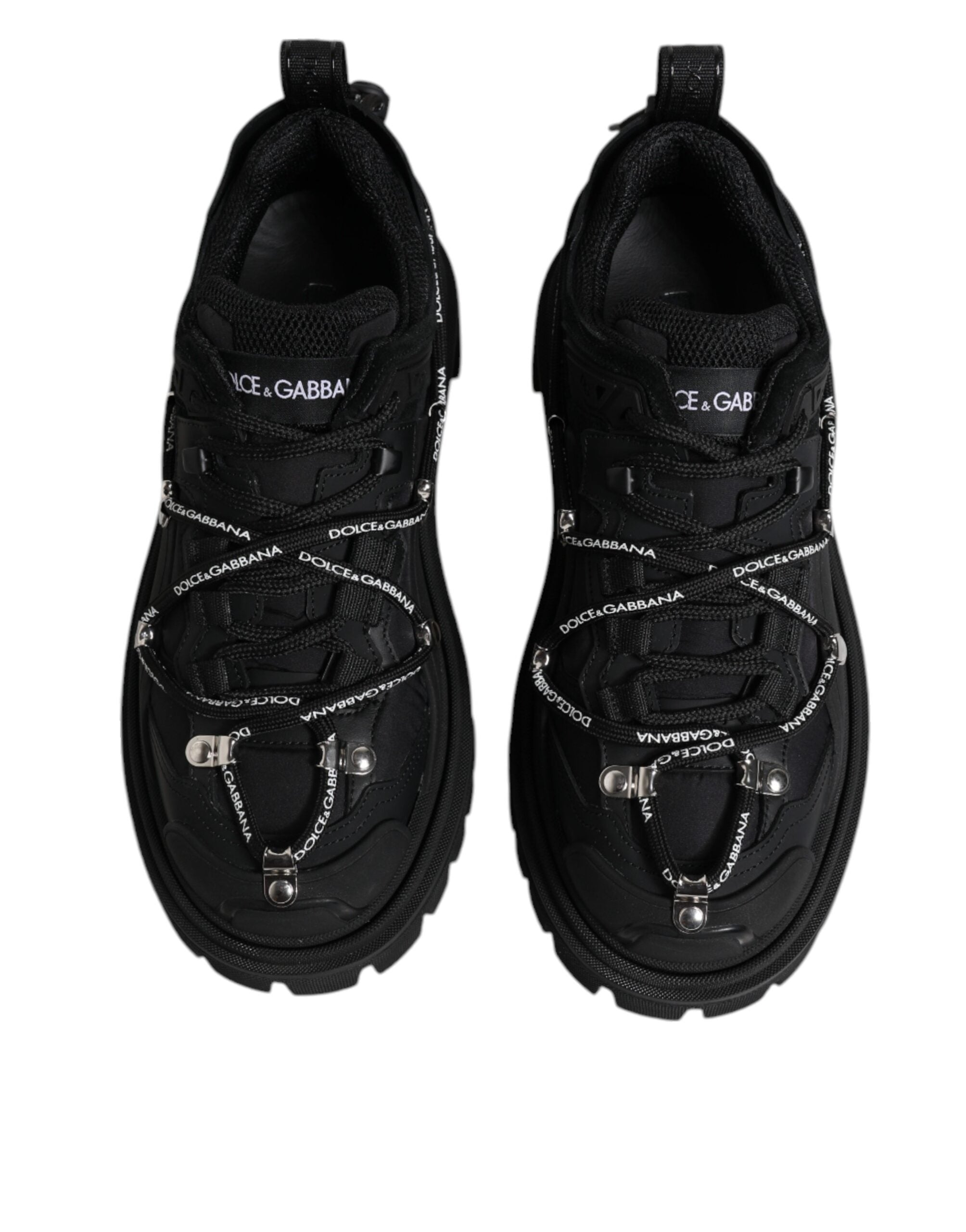 Dolce & Gabbana Black Low Top Lace Up Trekking Sneakers Shoes -   -  Dolce & Gabbana.