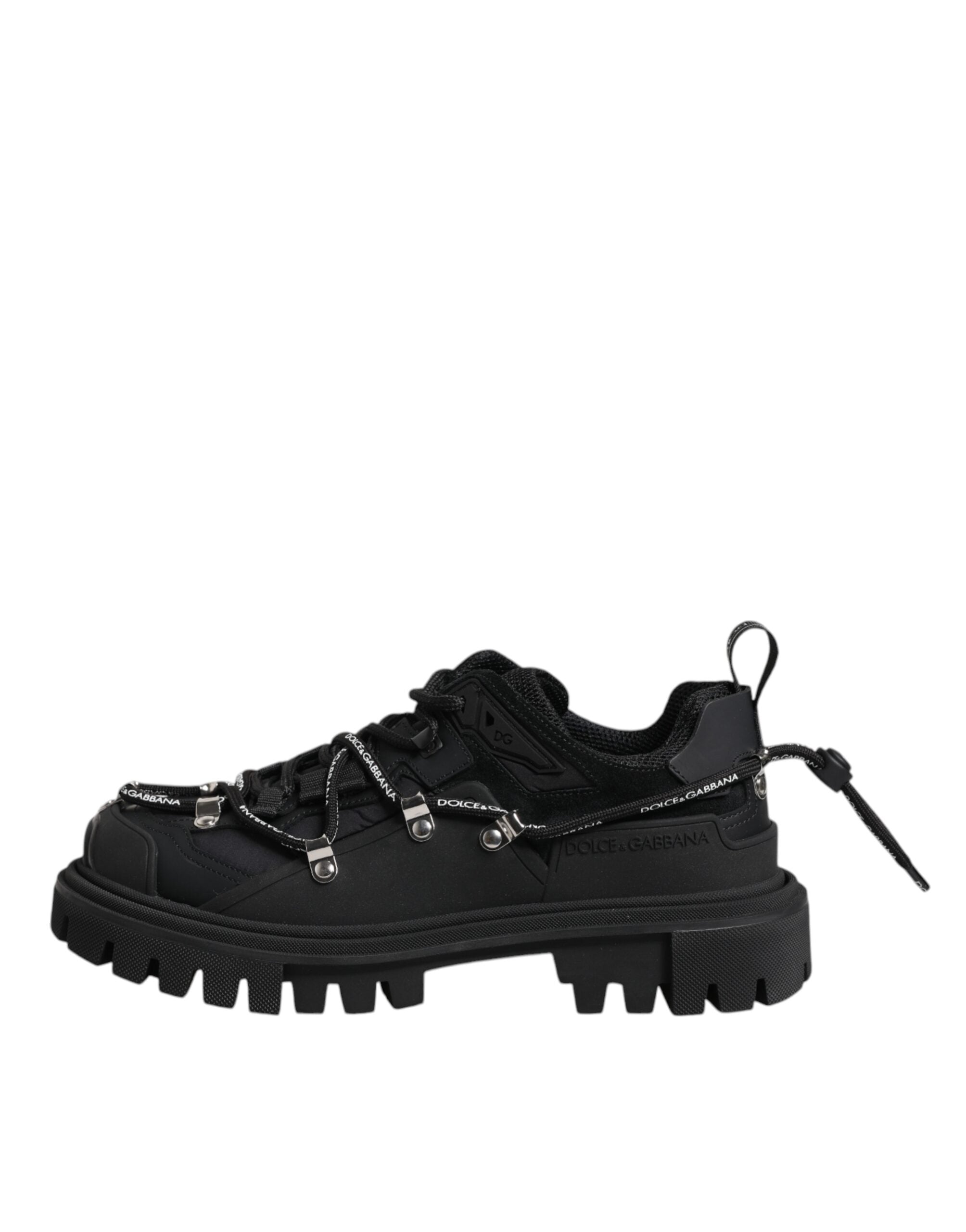 Dolce & Gabbana Black Low Top Lace Up Trekking Sneakers Shoes -   -  Dolce & Gabbana.