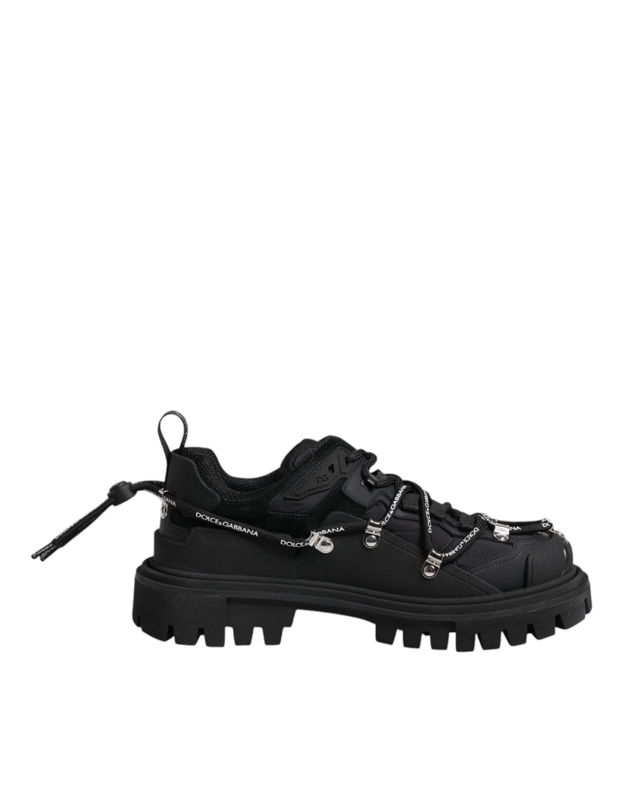 Dolce & Gabbana Black Low Top Lace Up Trekking Sneakers Shoes -   -  Dolce & Gabbana.