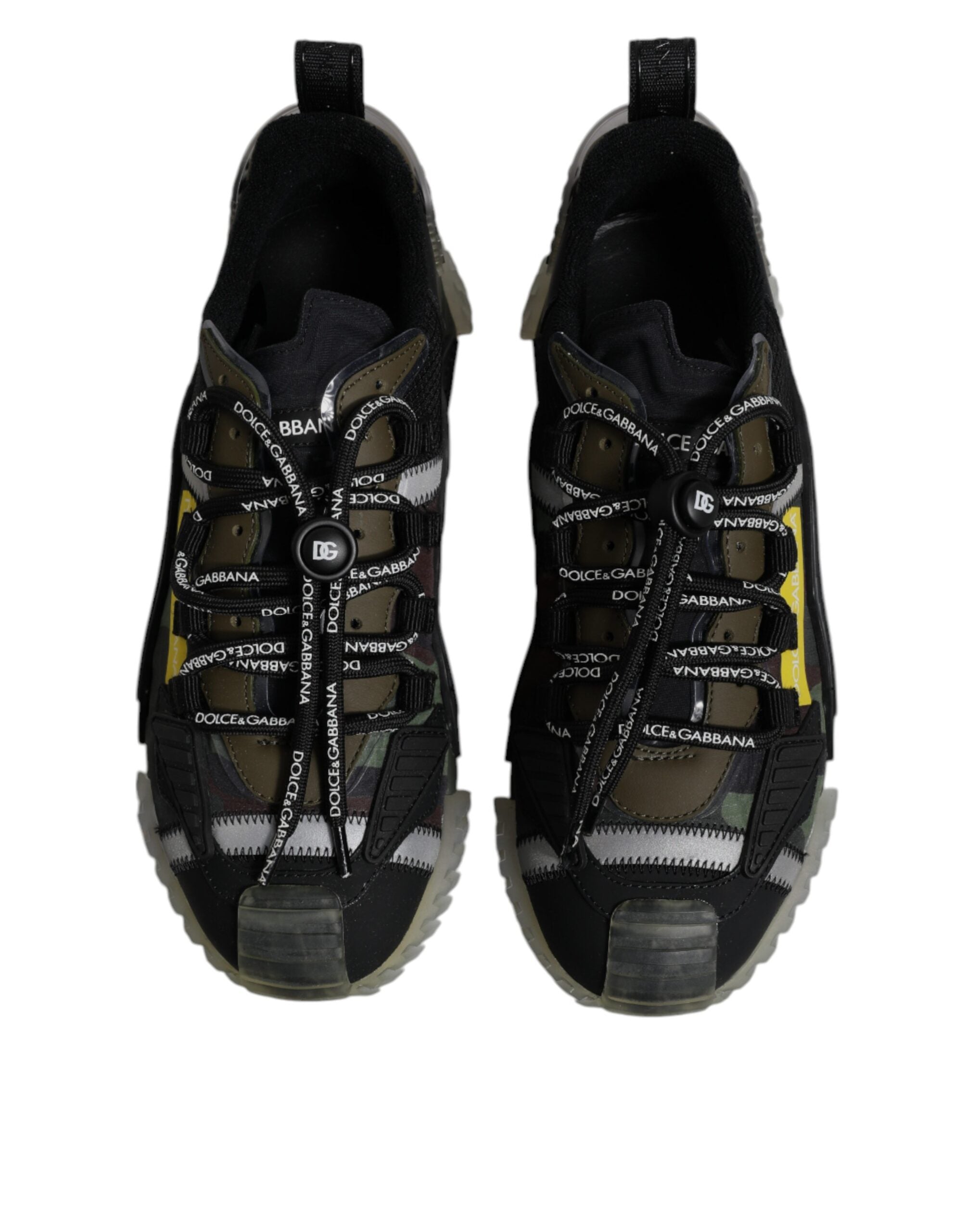 Dolce & Gabbana Black Green Camo NS1 Low Top Sneakers Shoes -   -  Dolce & Gabbana.
