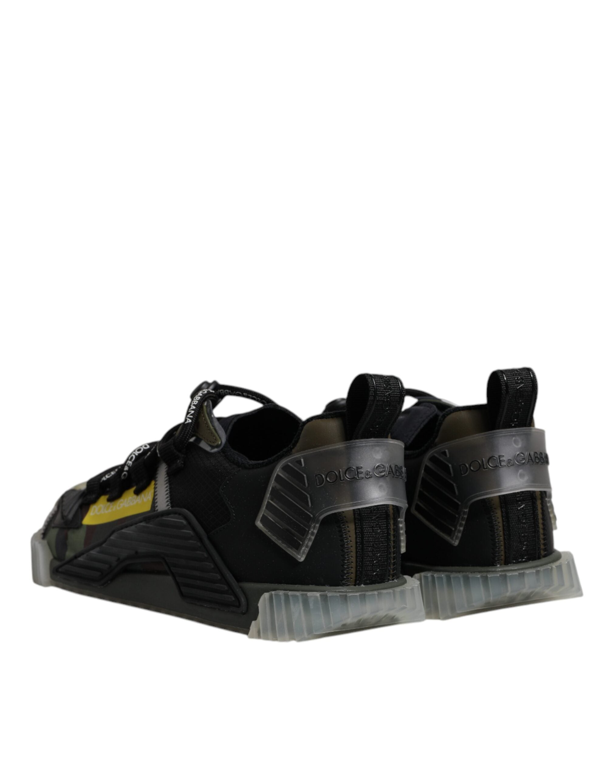 Dolce & Gabbana Black Green Camo NS1 Low Top Sneakers Shoes -   -  Dolce & Gabbana.