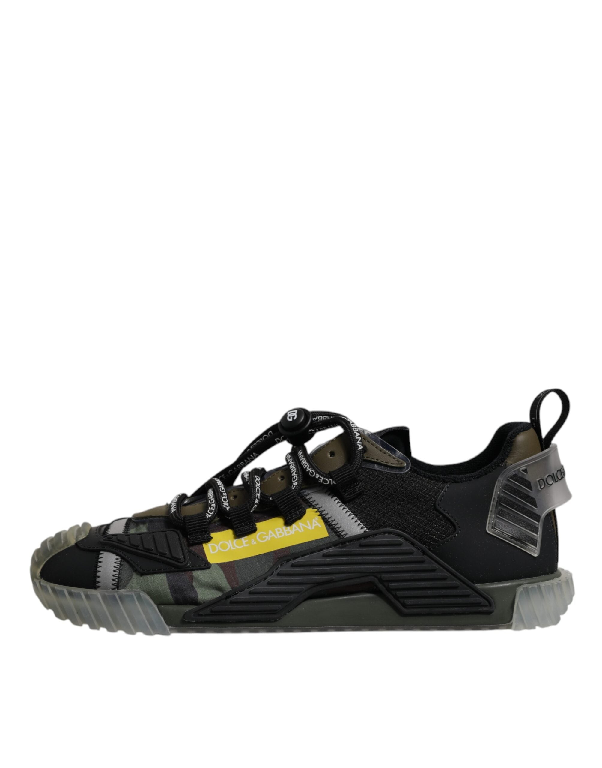 Dolce & Gabbana Black Green Camo NS1 Low Top Sneakers Shoes -   -  Dolce & Gabbana.