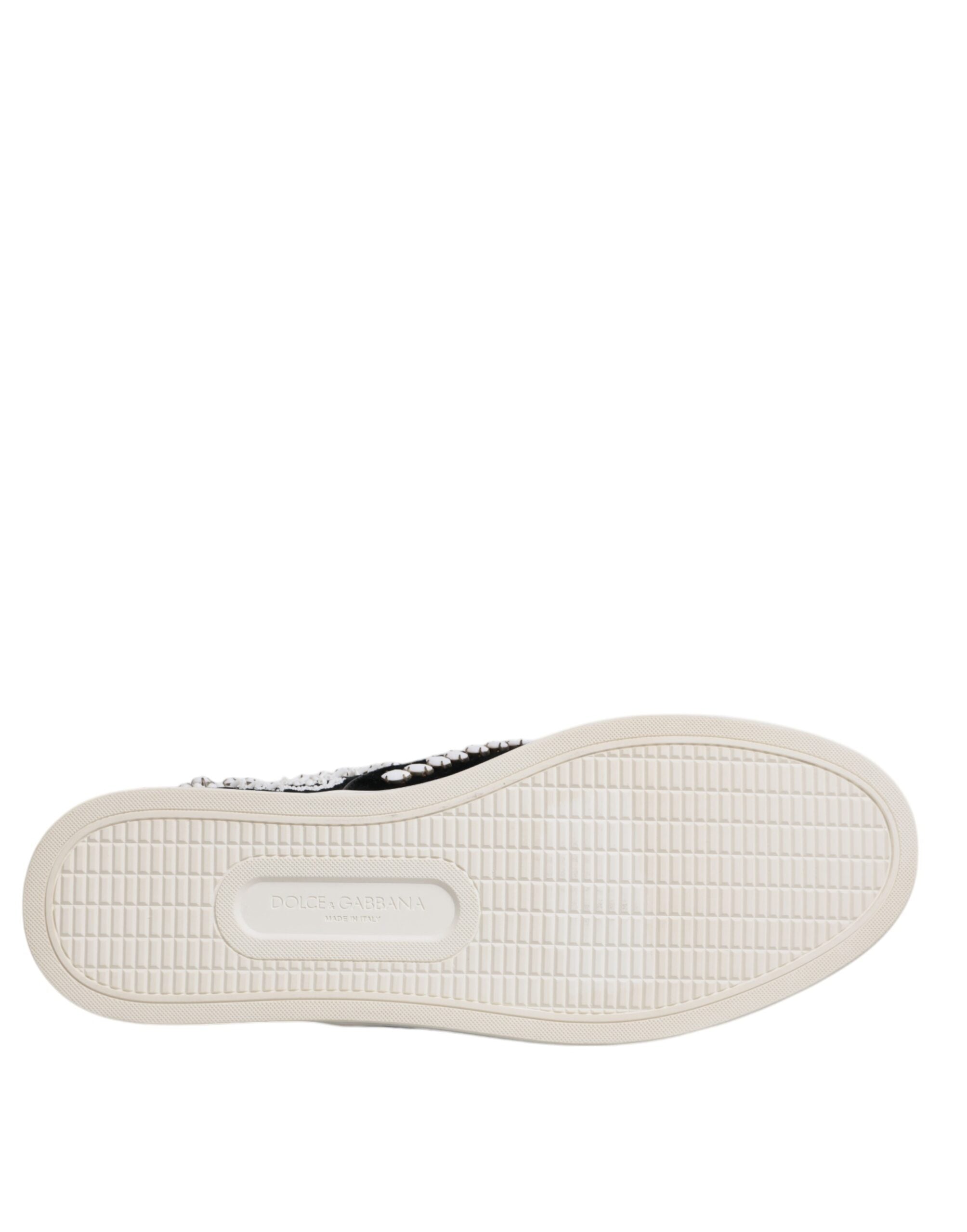 Dolce & Gabbana Black Embellished London Men Slip On Shoes -   -  Dolce & Gabbana.