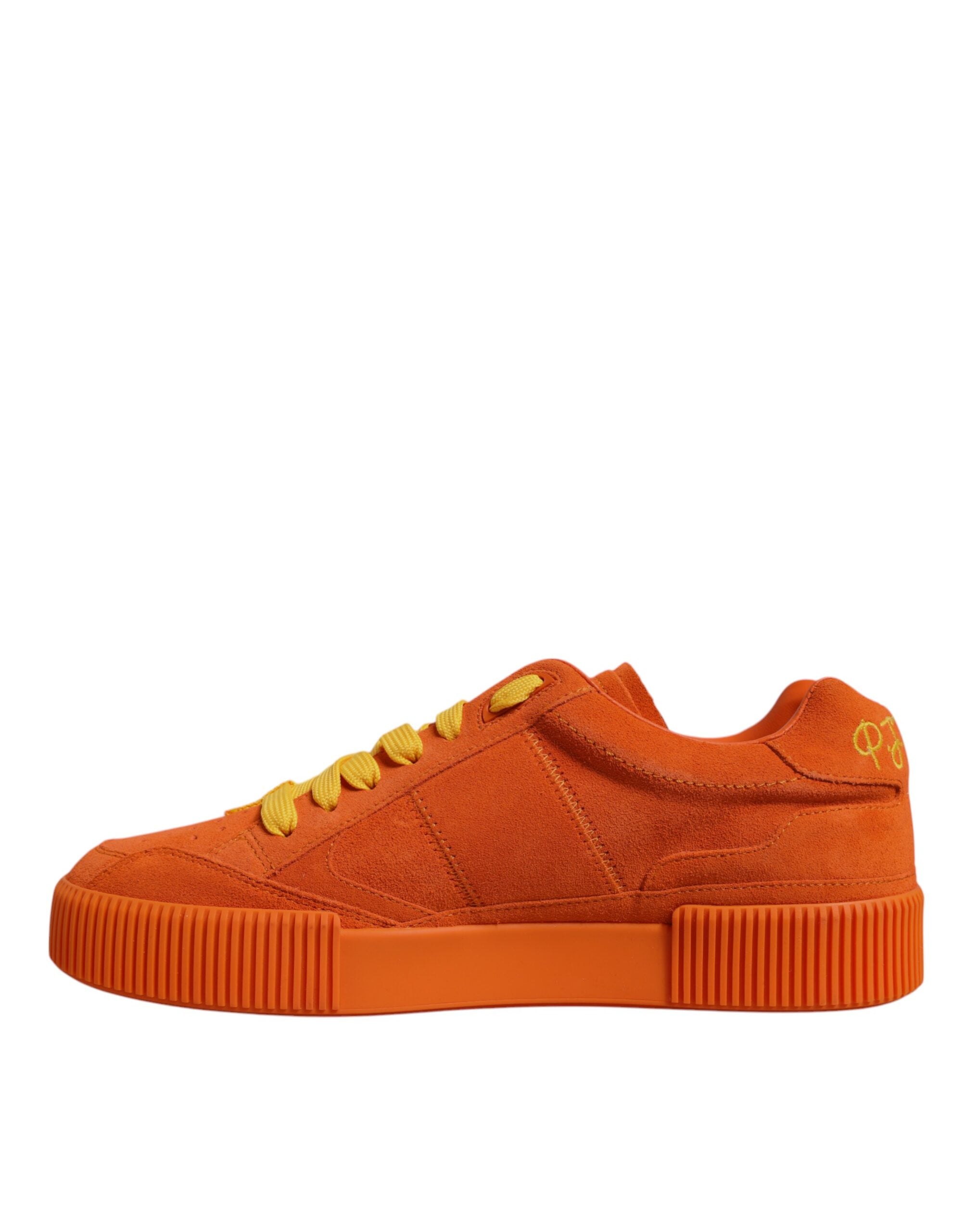 Dolce & Gabbana Orange Miami Leather Low Top Sneakers Shoes -   -  Dolce & Gabbana.