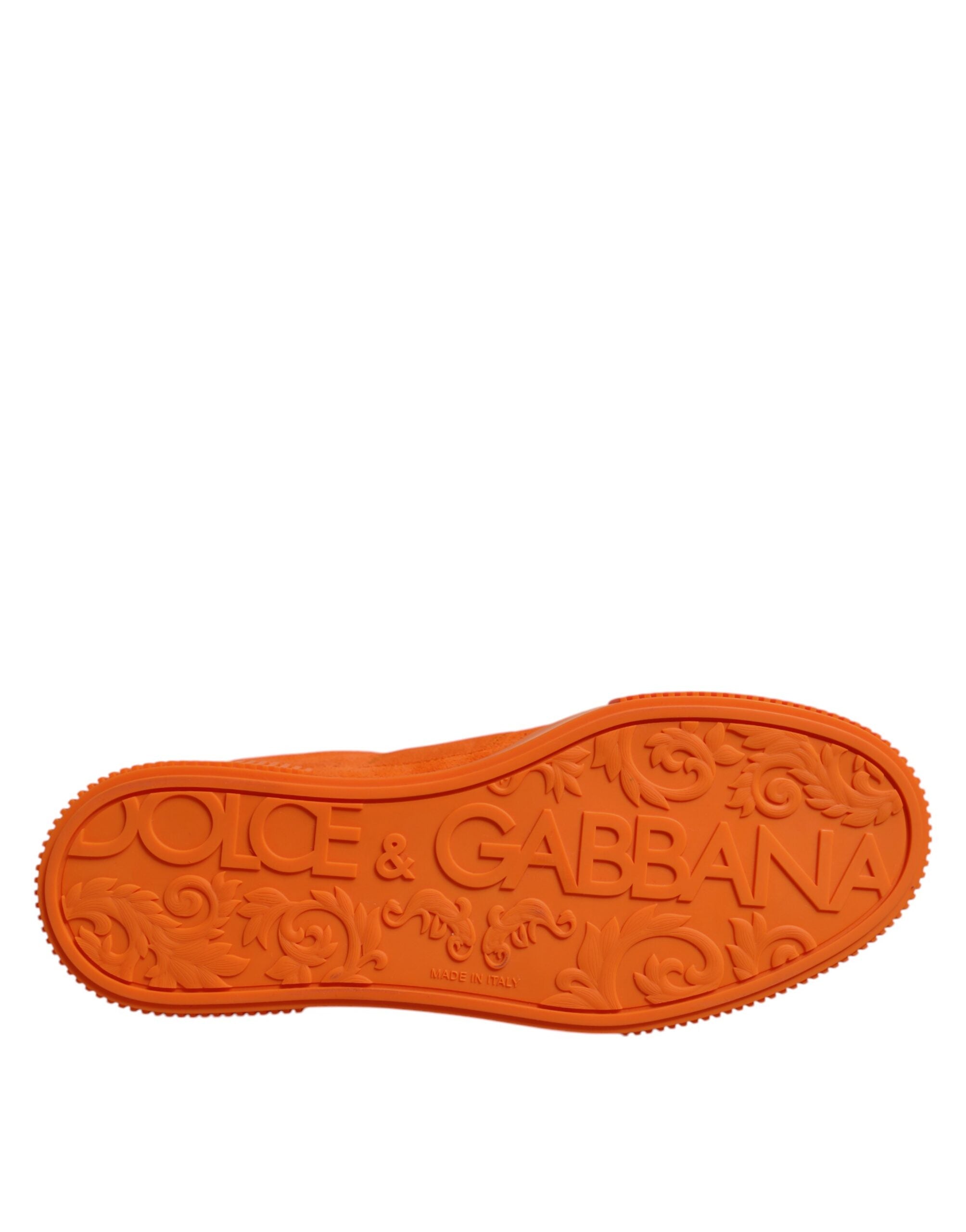 Dolce & Gabbana Orange Miami Leather Low Top Sneakers Shoes -   -  Dolce & Gabbana.