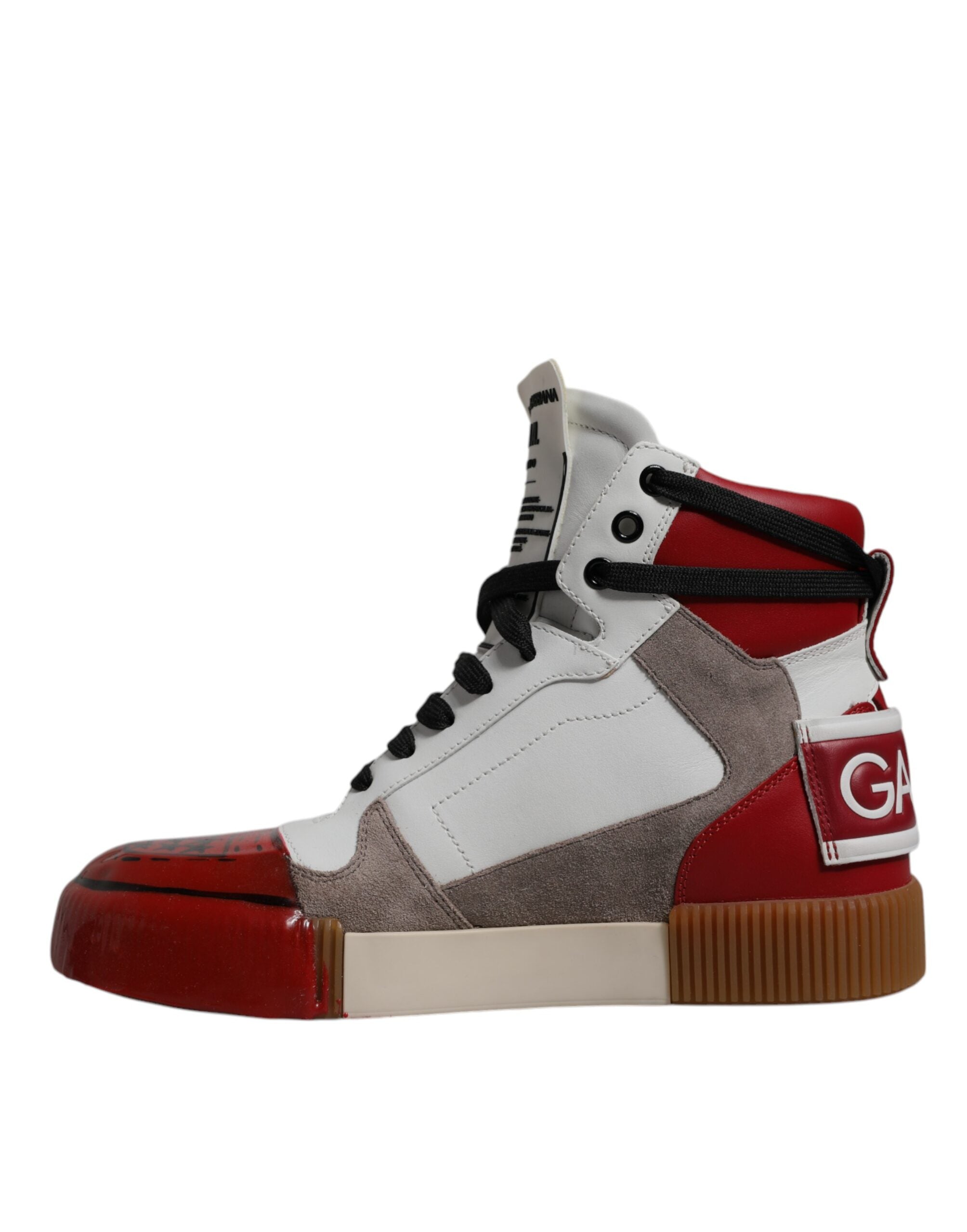 Dolce & Gabbana Multicolor Leather High Top Sneakers Shoes -   -  Dolce & Gabbana.