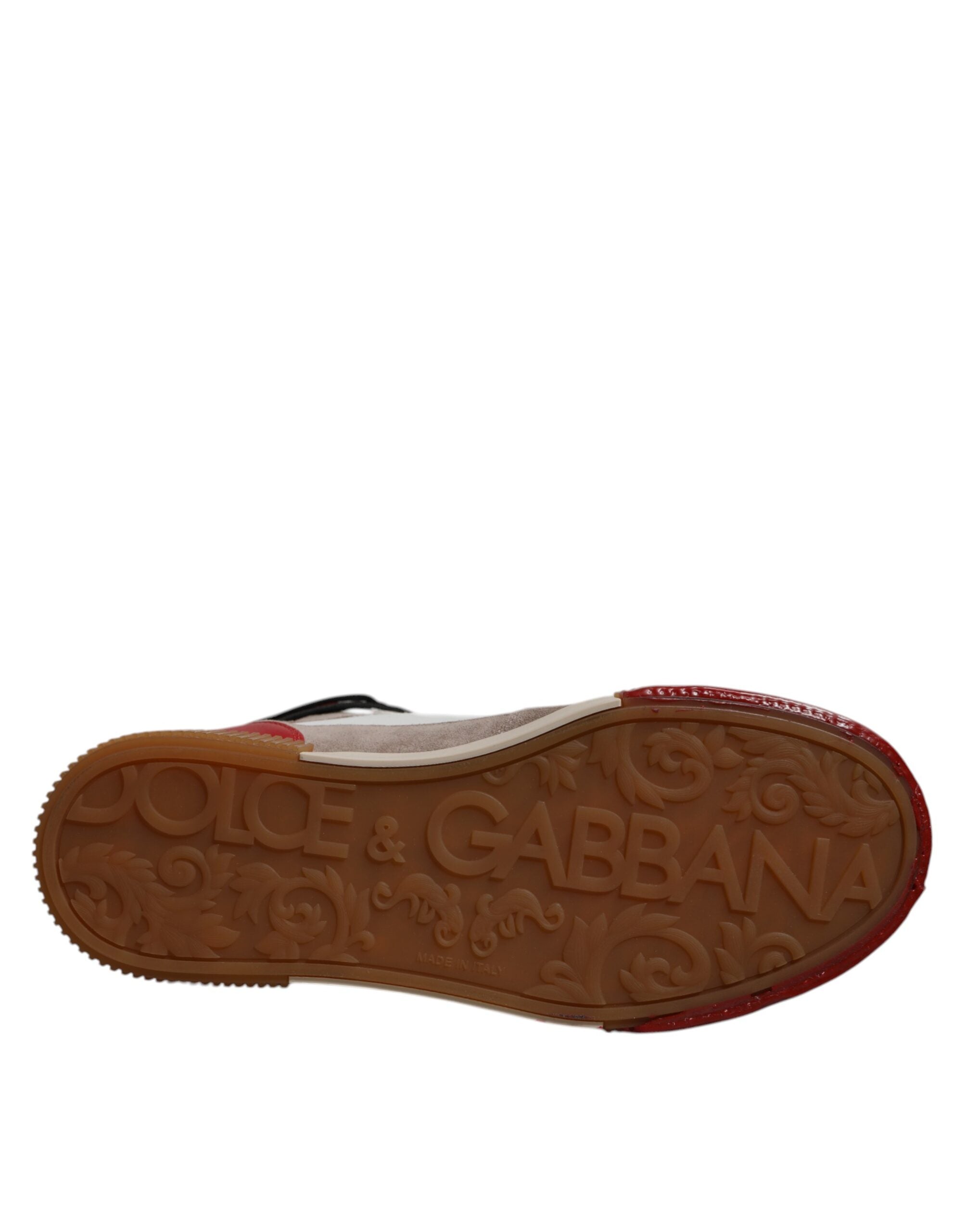 Dolce & Gabbana Multicolor Leather High Top Sneakers Shoes -   -  Dolce & Gabbana.