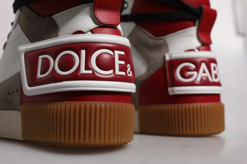 Dolce & Gabbana Multicolor Leather High Top Sneakers Shoes -   -  Dolce & Gabbana.