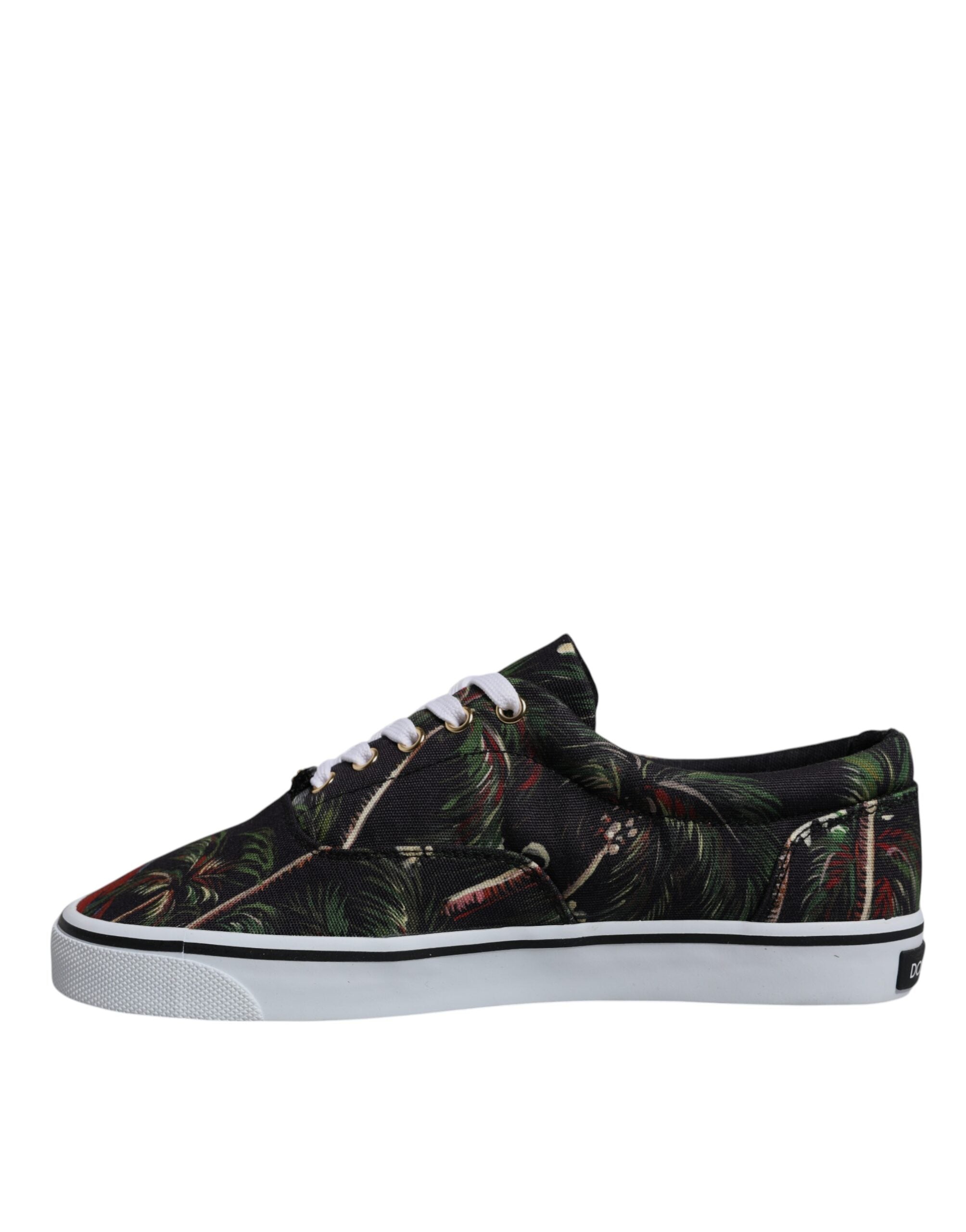 Dolce & Gabbana Black Tropical Print Low Top Sneakers Shoes -   -  Dolce & Gabbana.